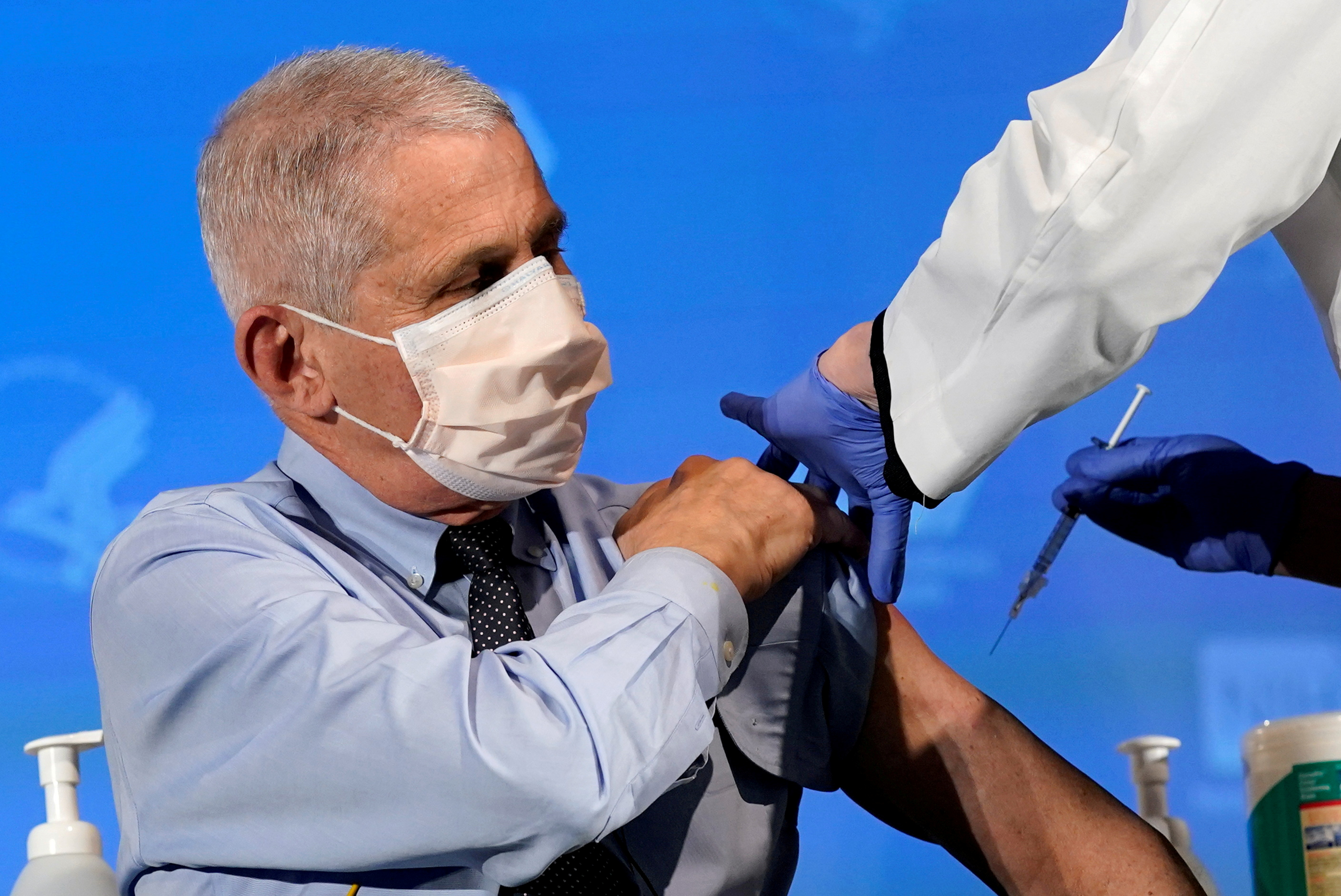 FILE PHOTO: Moderna COVID-19 vaccination at the National Institutes of Health, in Bethesda