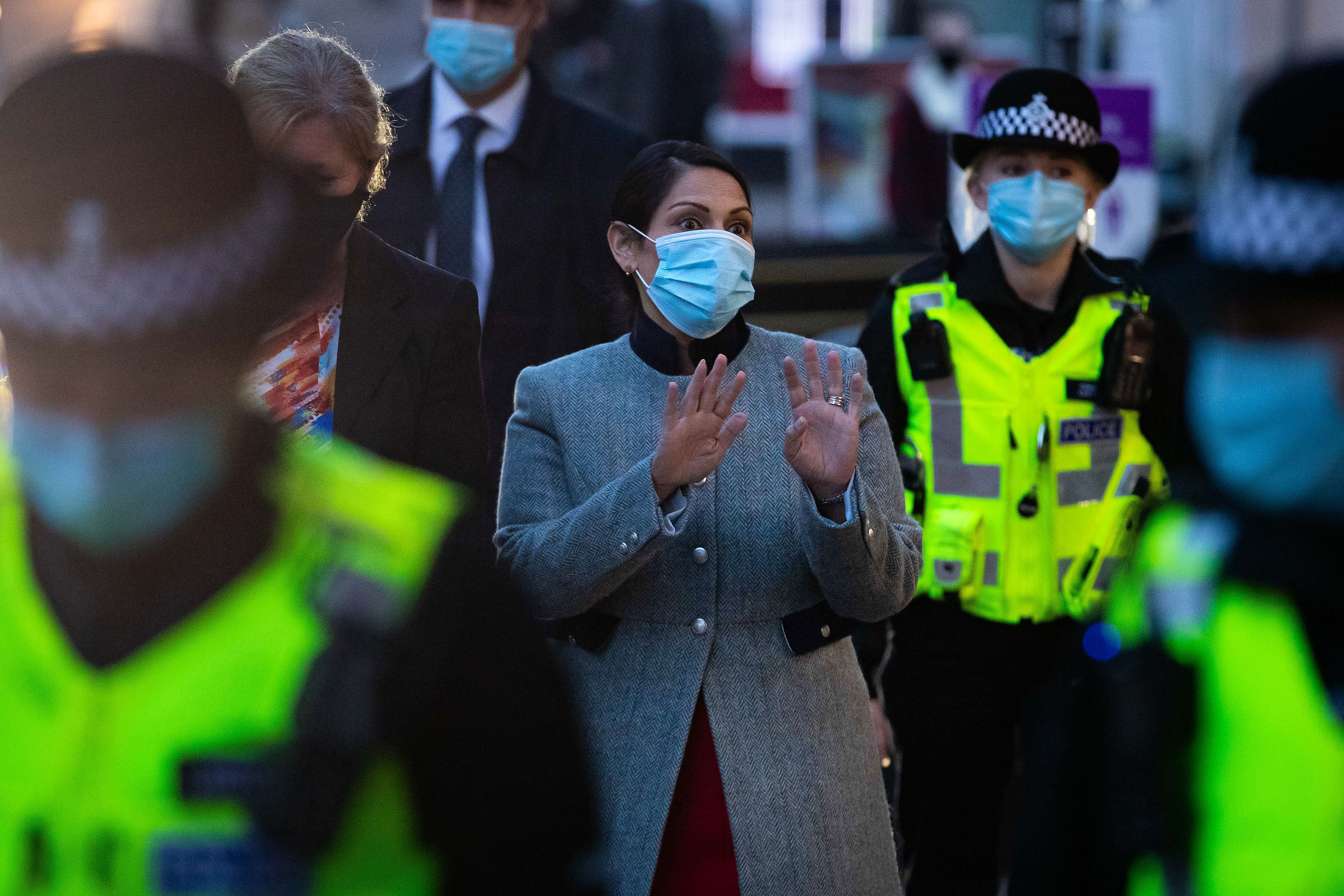 Home Secretary Priti Patel defends her out-of-town visit, saying: ‘I’m obviously out here working’