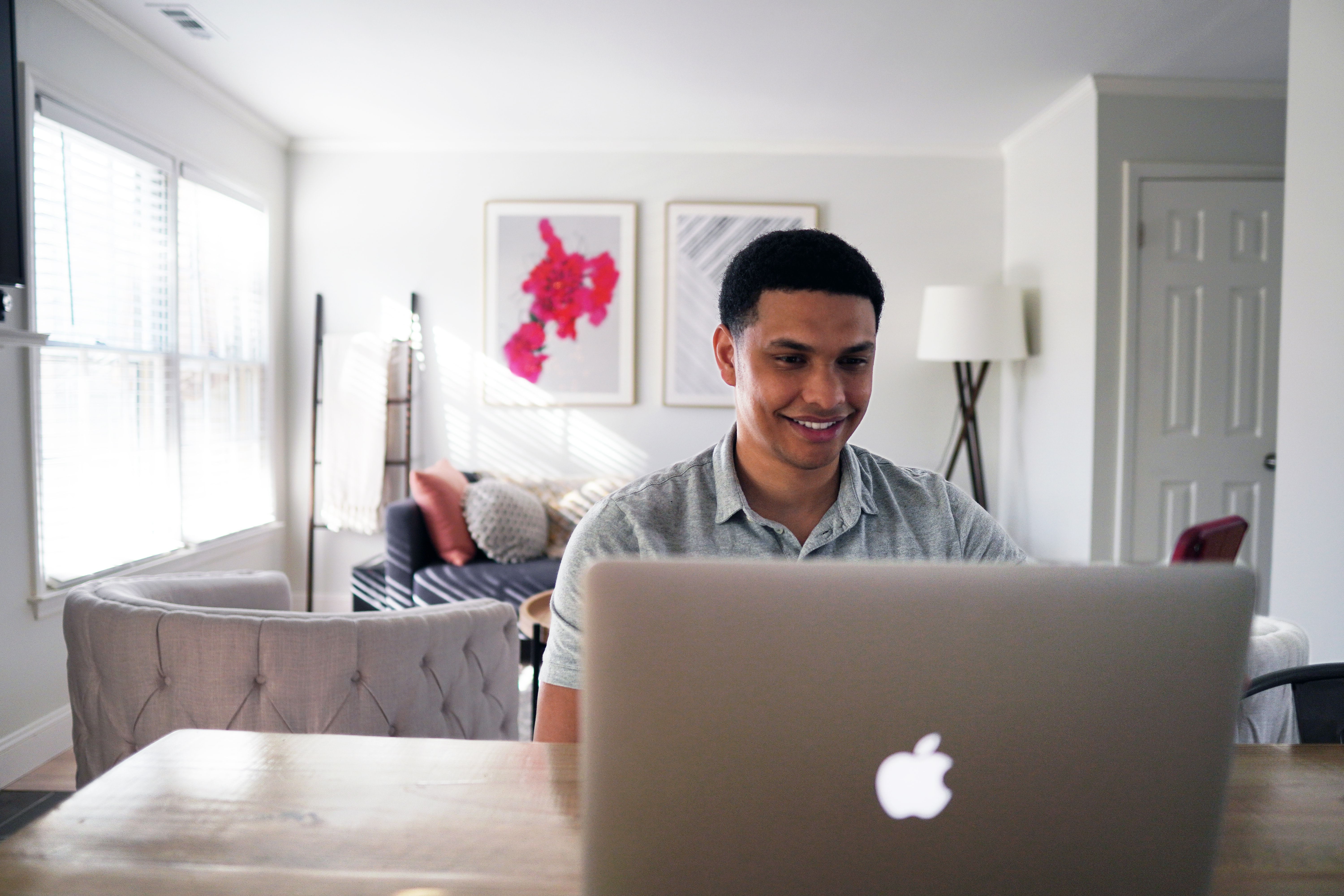 Man using laptop