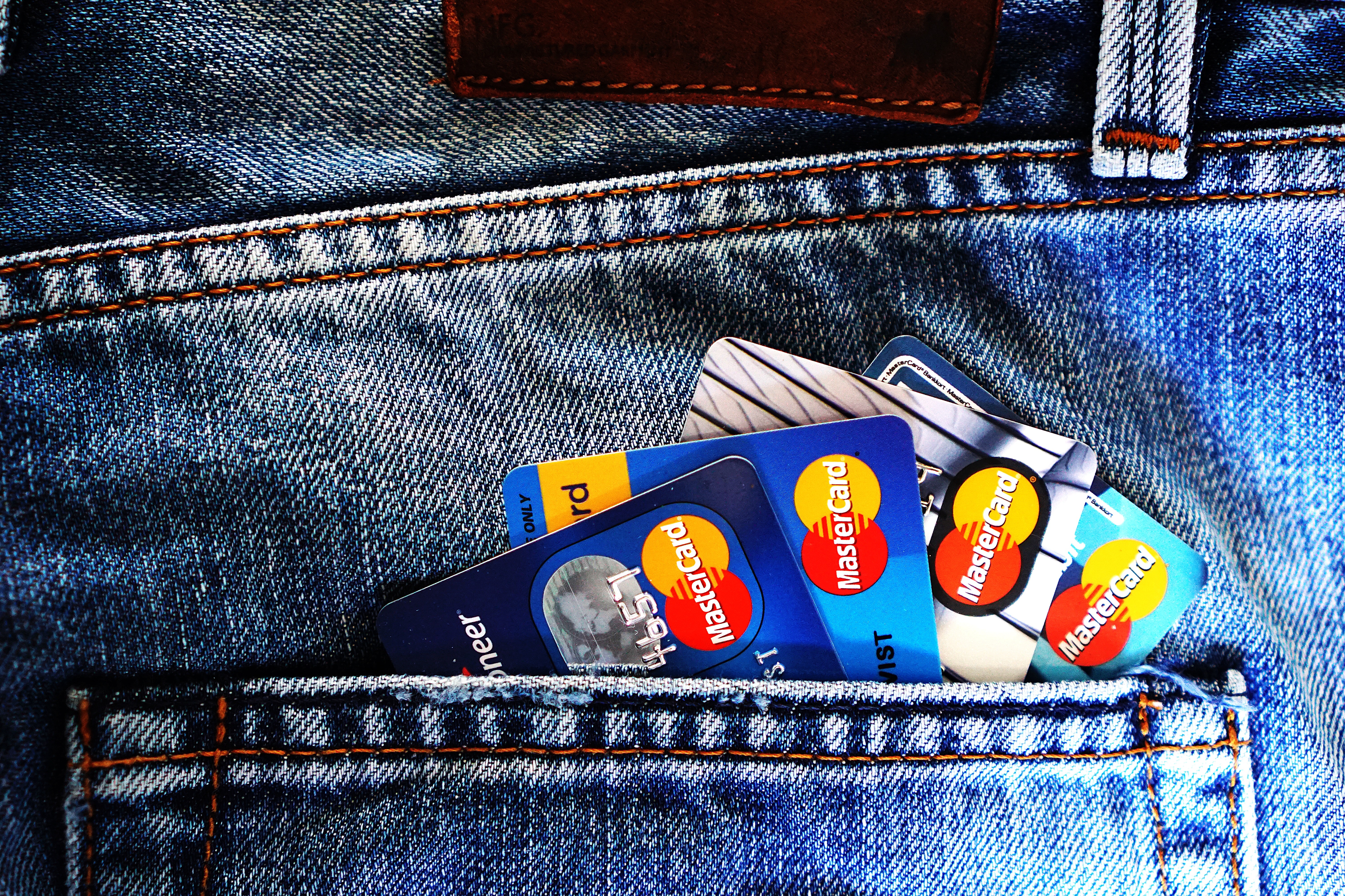 Credit cards in back pocket