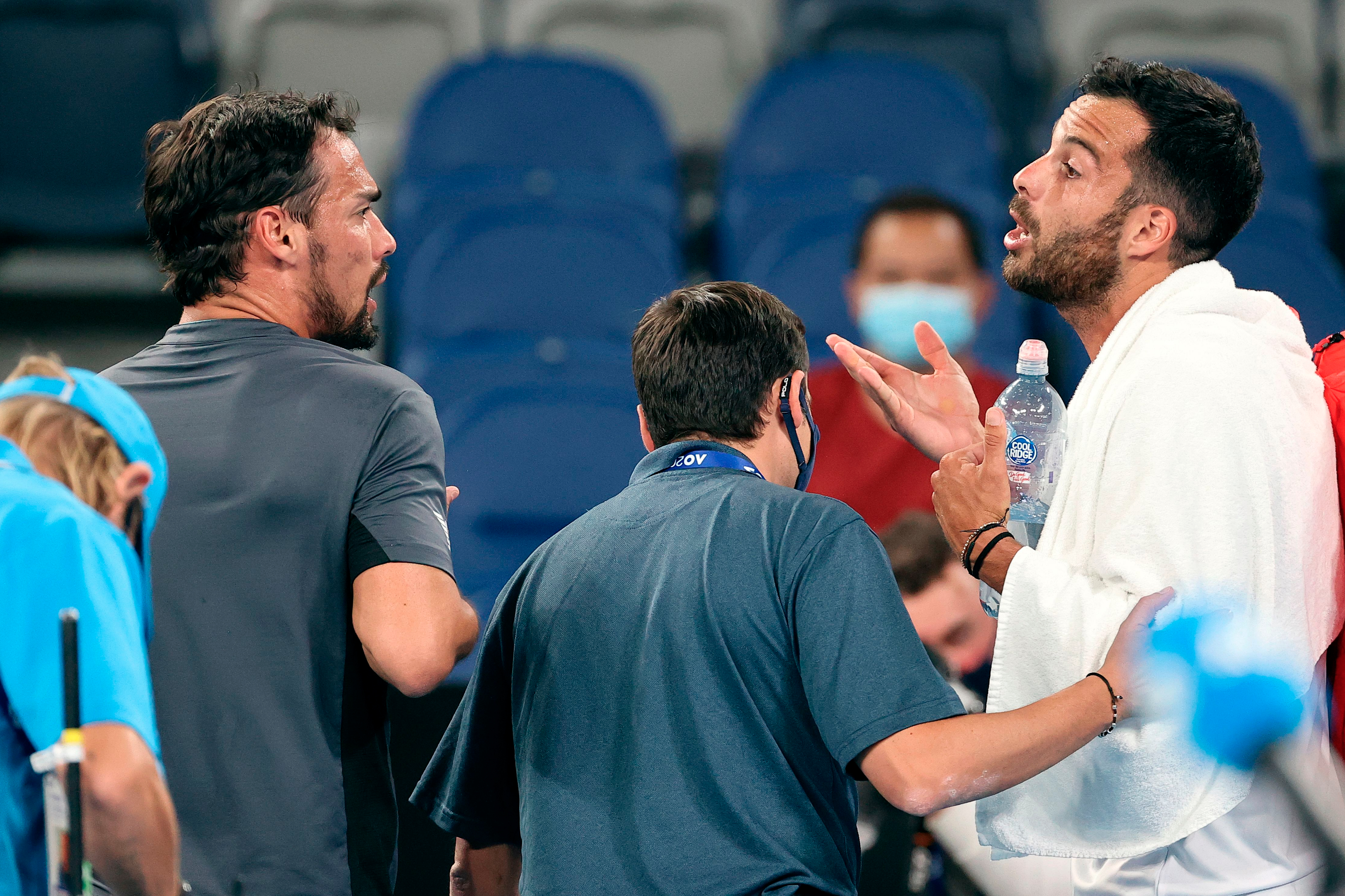 Fabio Fognini and Salvatore Caruso separated after heated Australian Open row: ‘You have been f*****g lucky’