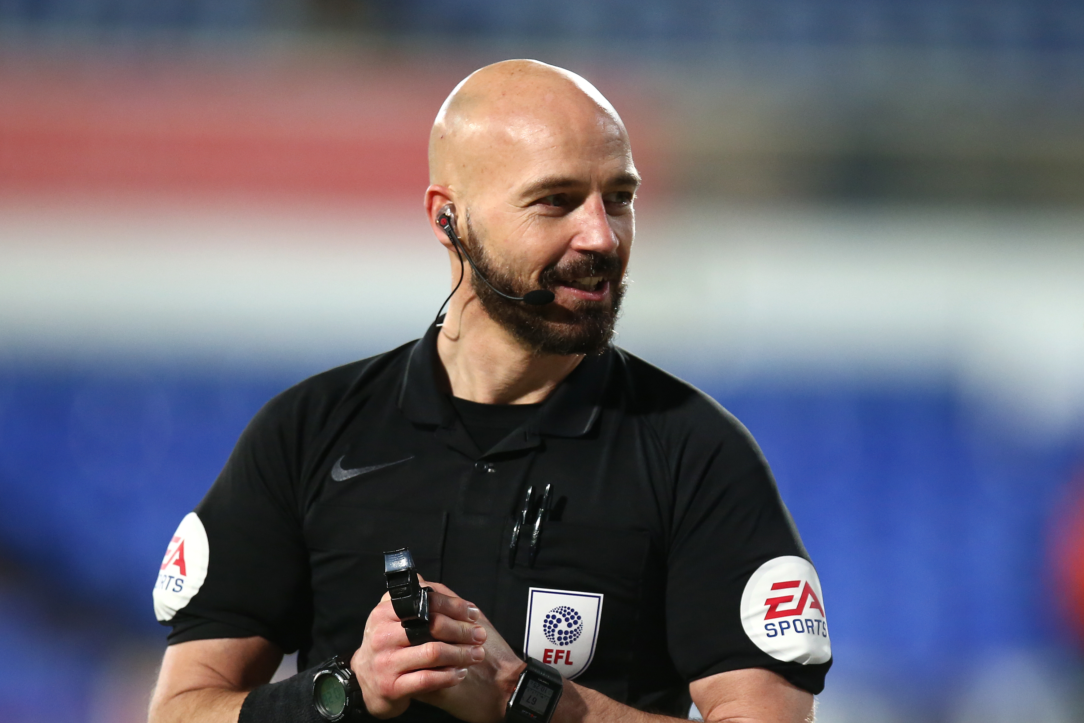 Referee Darren Drysdale removed from League Two match after Alan Judge confrontation