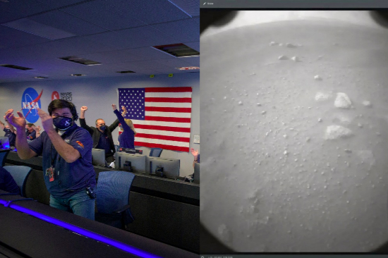 Touchdown! Nasa mission control erupts with joy as Perseverance rover lands safely on Mars