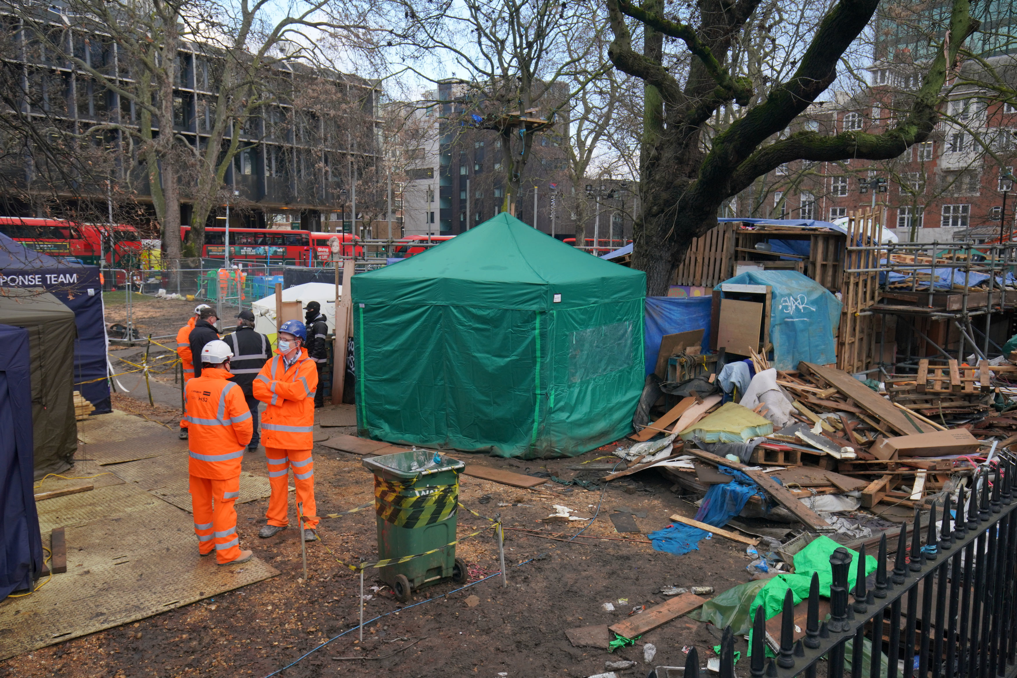 HS2 wins legal ruling to force protesters out of Euston Square Gardens