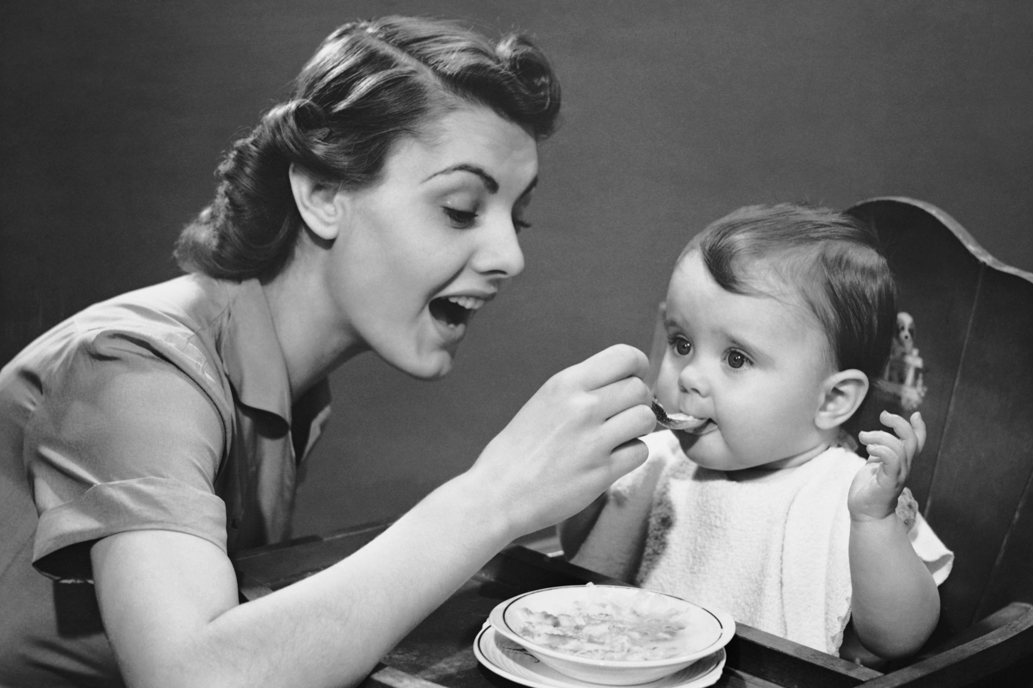 Mother feeding baby