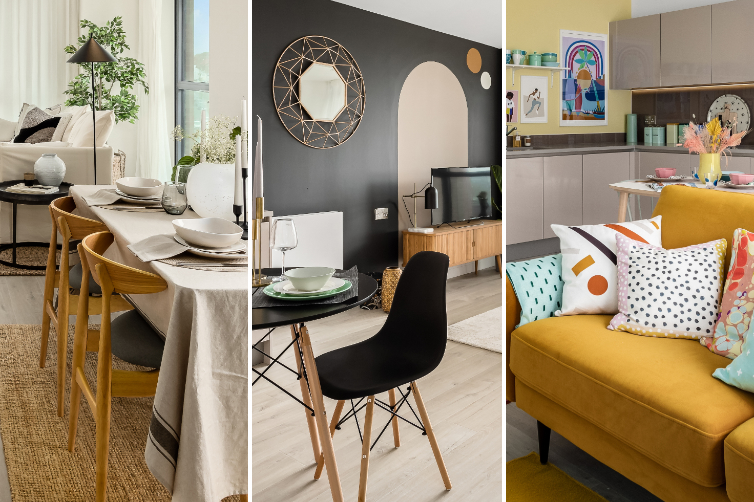 Interior design on a budget: three Instagram design gurus, three new flats and £3k to spend 
