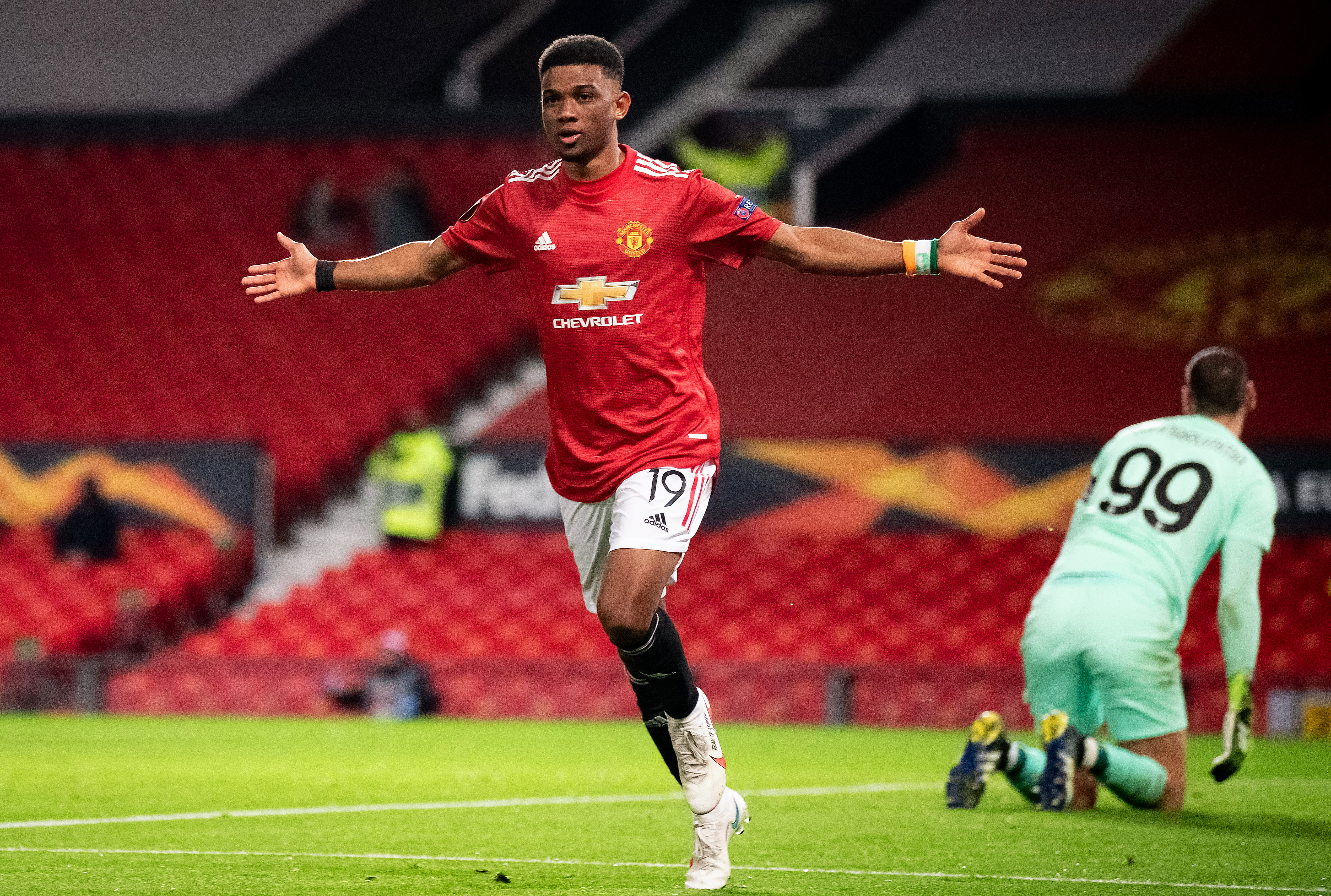 Manchester United 1-1 AC Milan: Europa League tie in the balance after Amad Diallo header