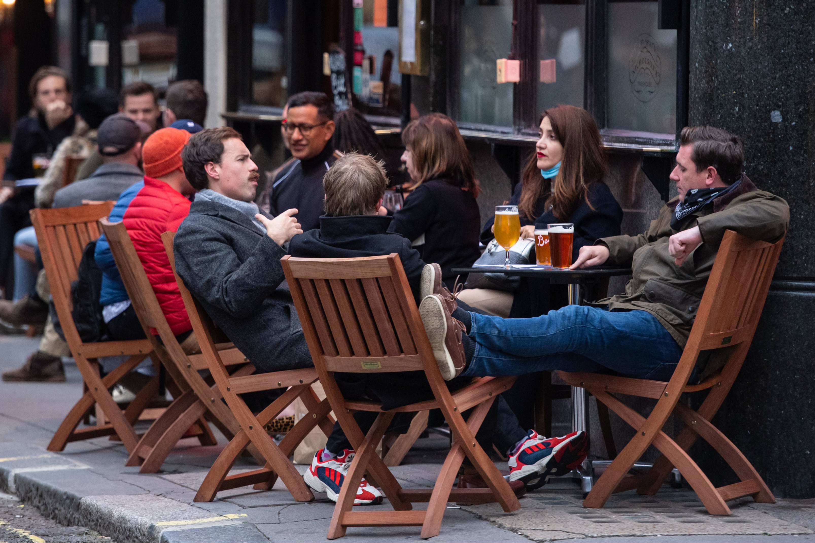 Soho, London, on the first day after the city was put into Tier 2 restrictions