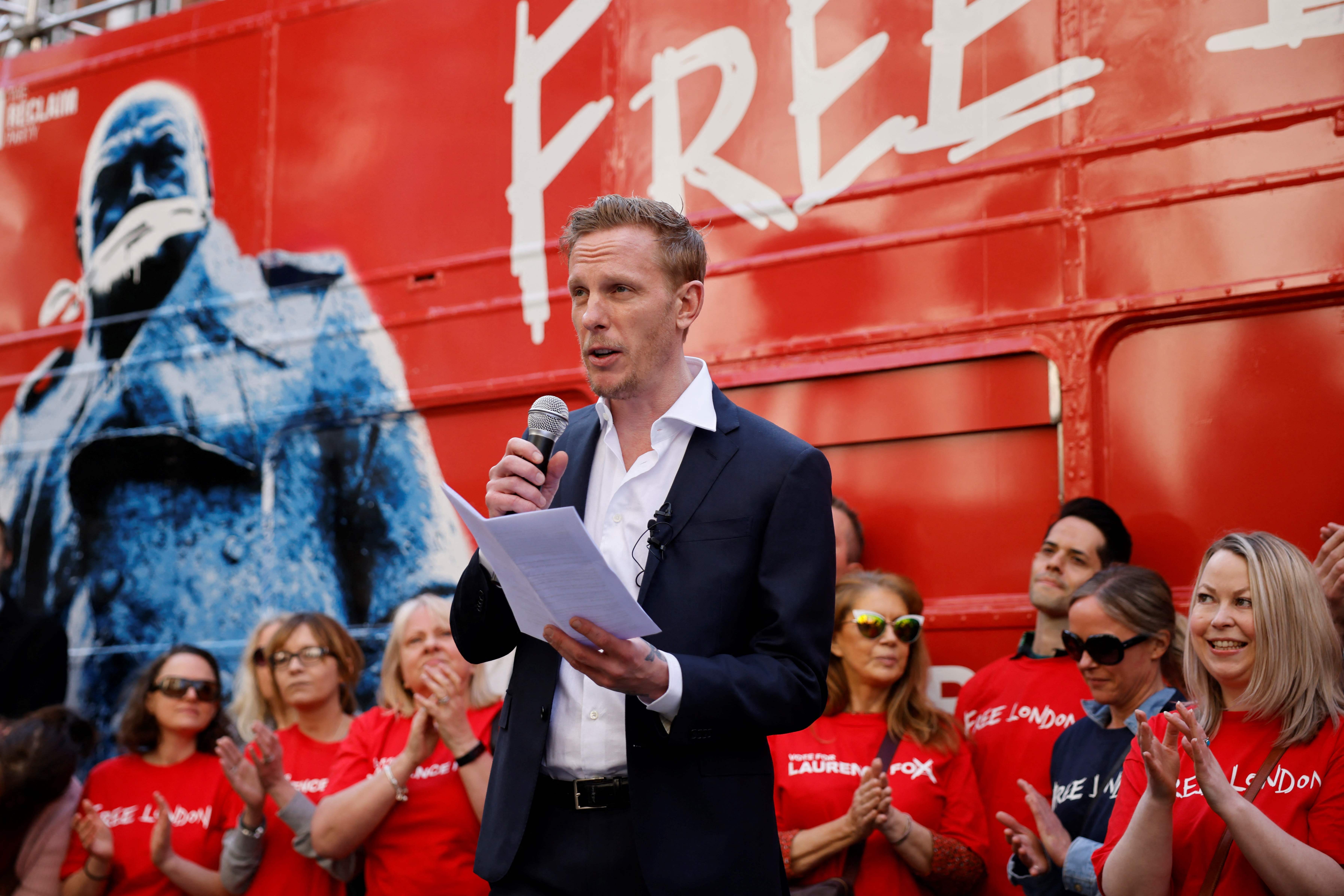 Laurence Fox describes London as ‘cathedral of wokery’ as he launches mayoral campaign