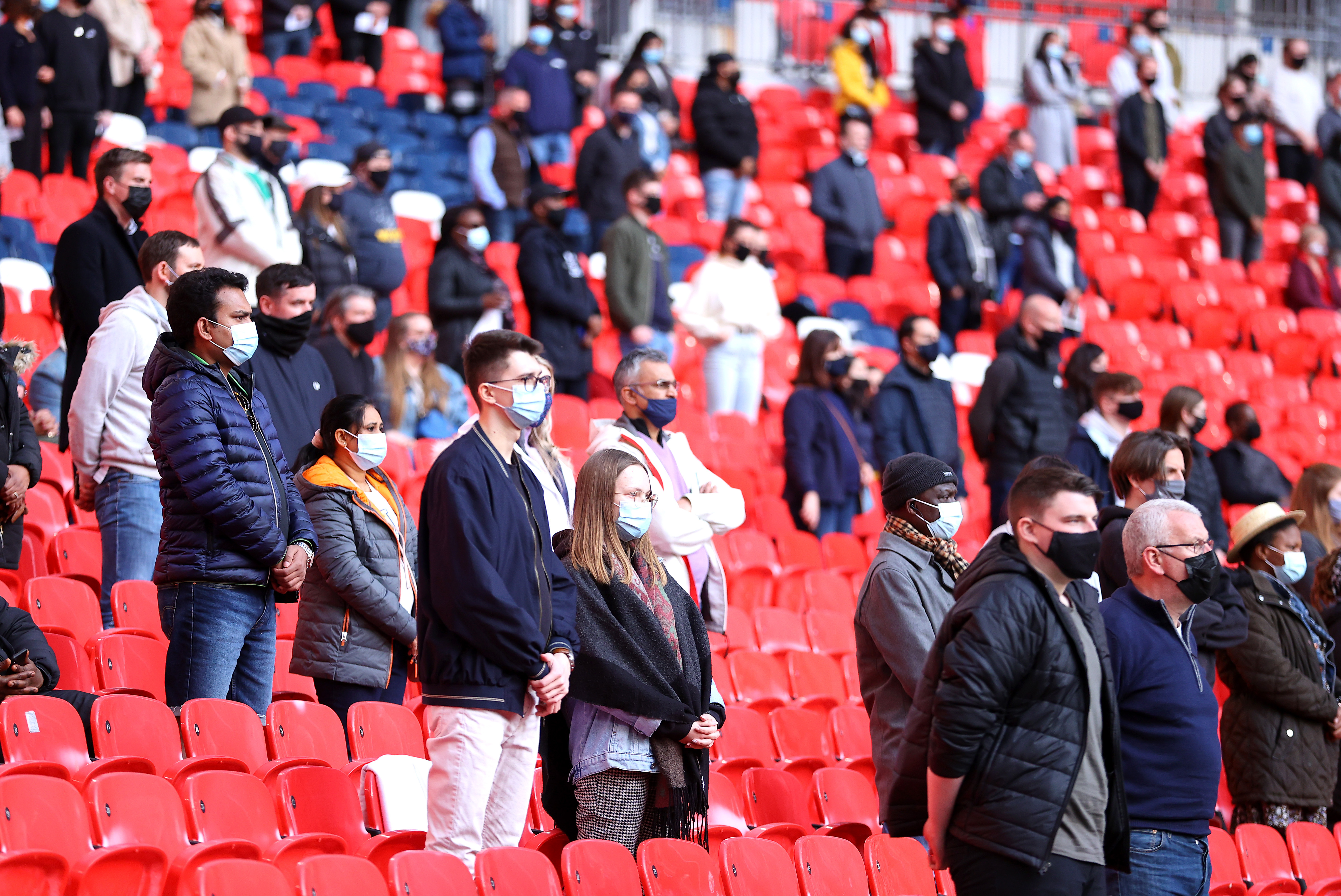 The FA are hopeful Wembley will be ‘at least 50 per cent full’ for the Euro 2020 Final