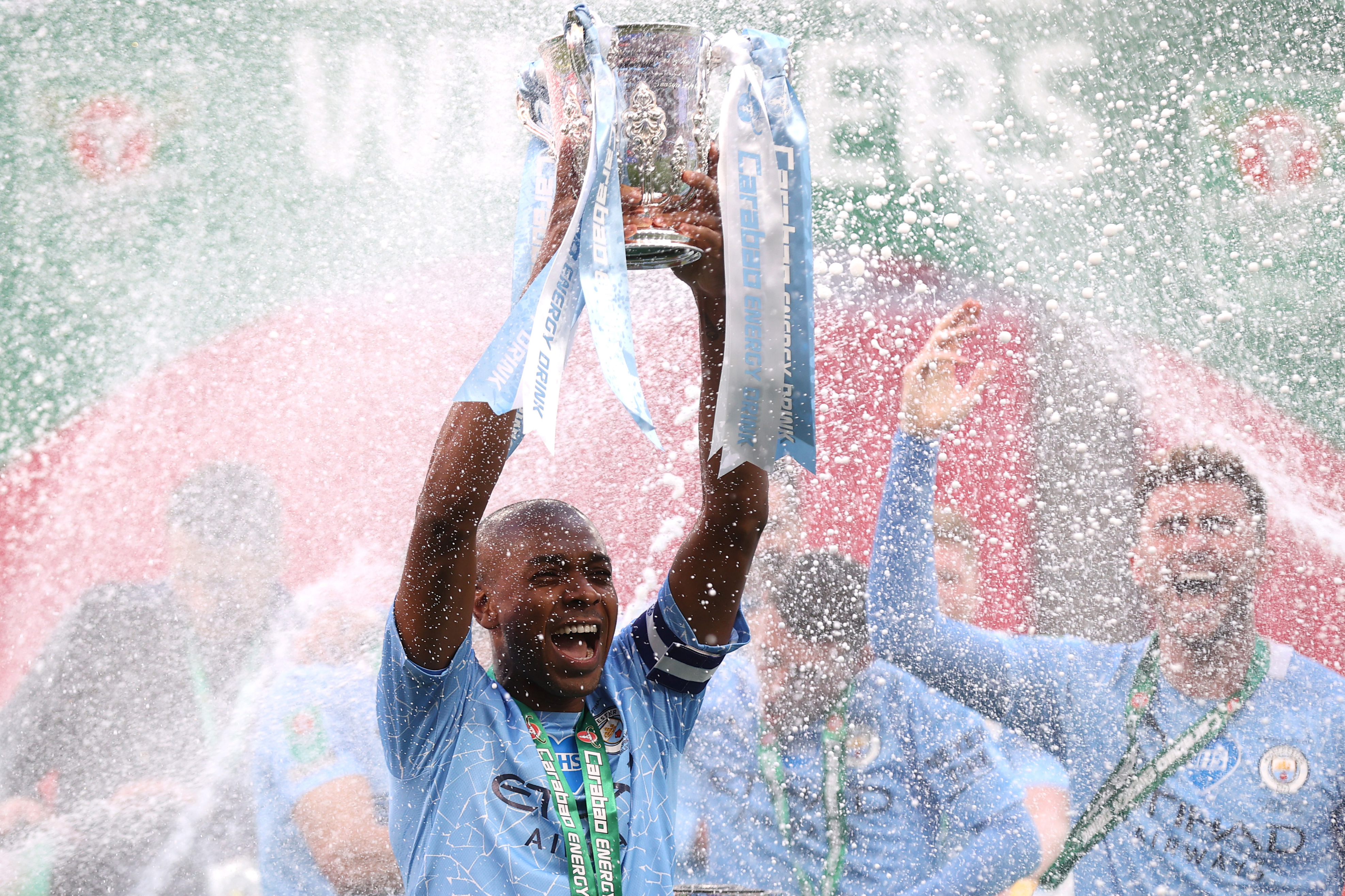 Man City win Carabao Cup Final as Tottenham are undone by Aymeric Laporte goal at Wembley