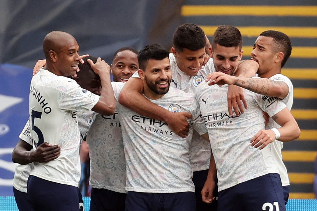 Crystal Palace 0-2 Man City: Sergio Aguero puts champions-elect on brink of title