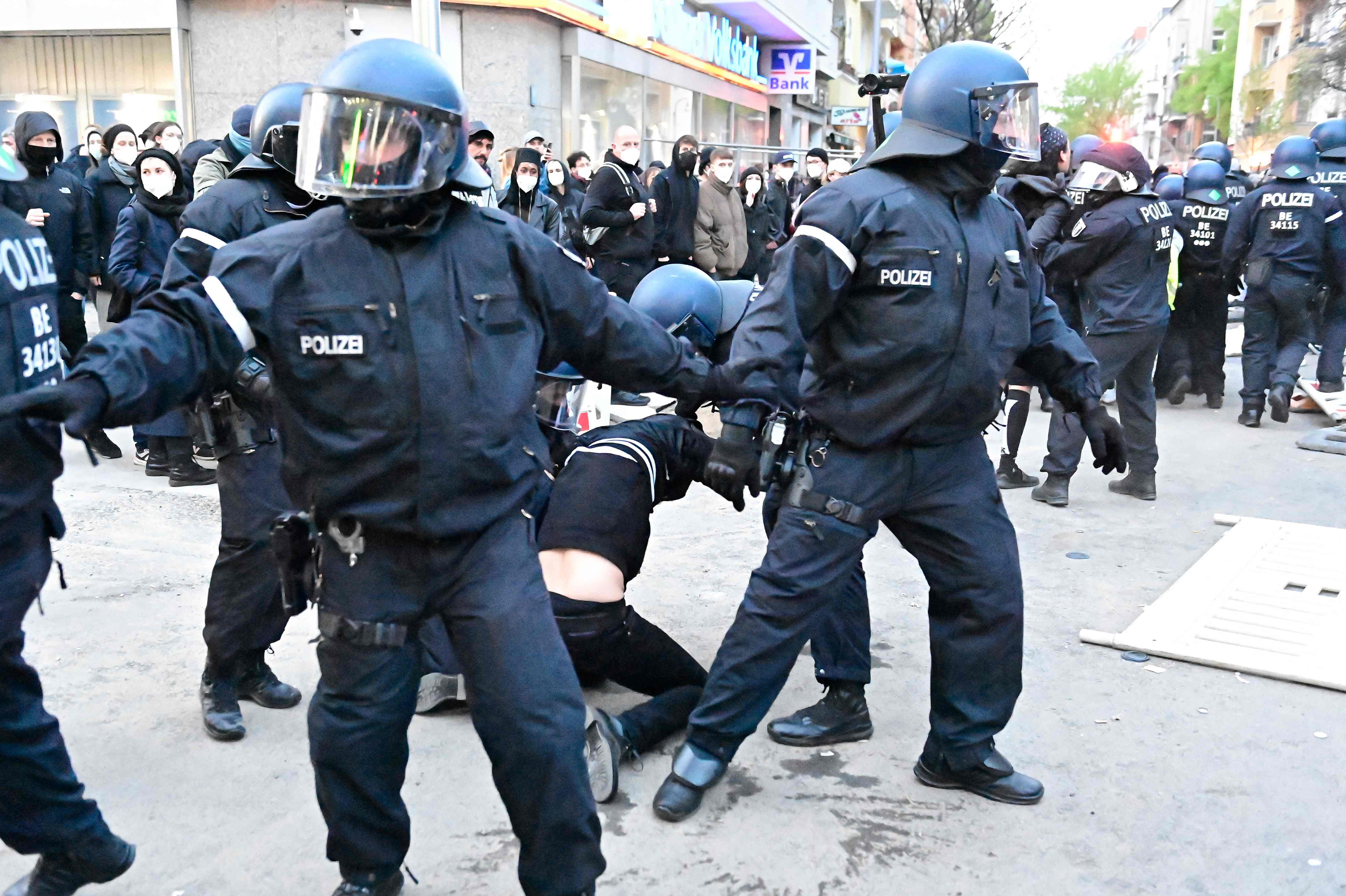 More than 50 police injured and 250 arrested in Berlin May Day riots