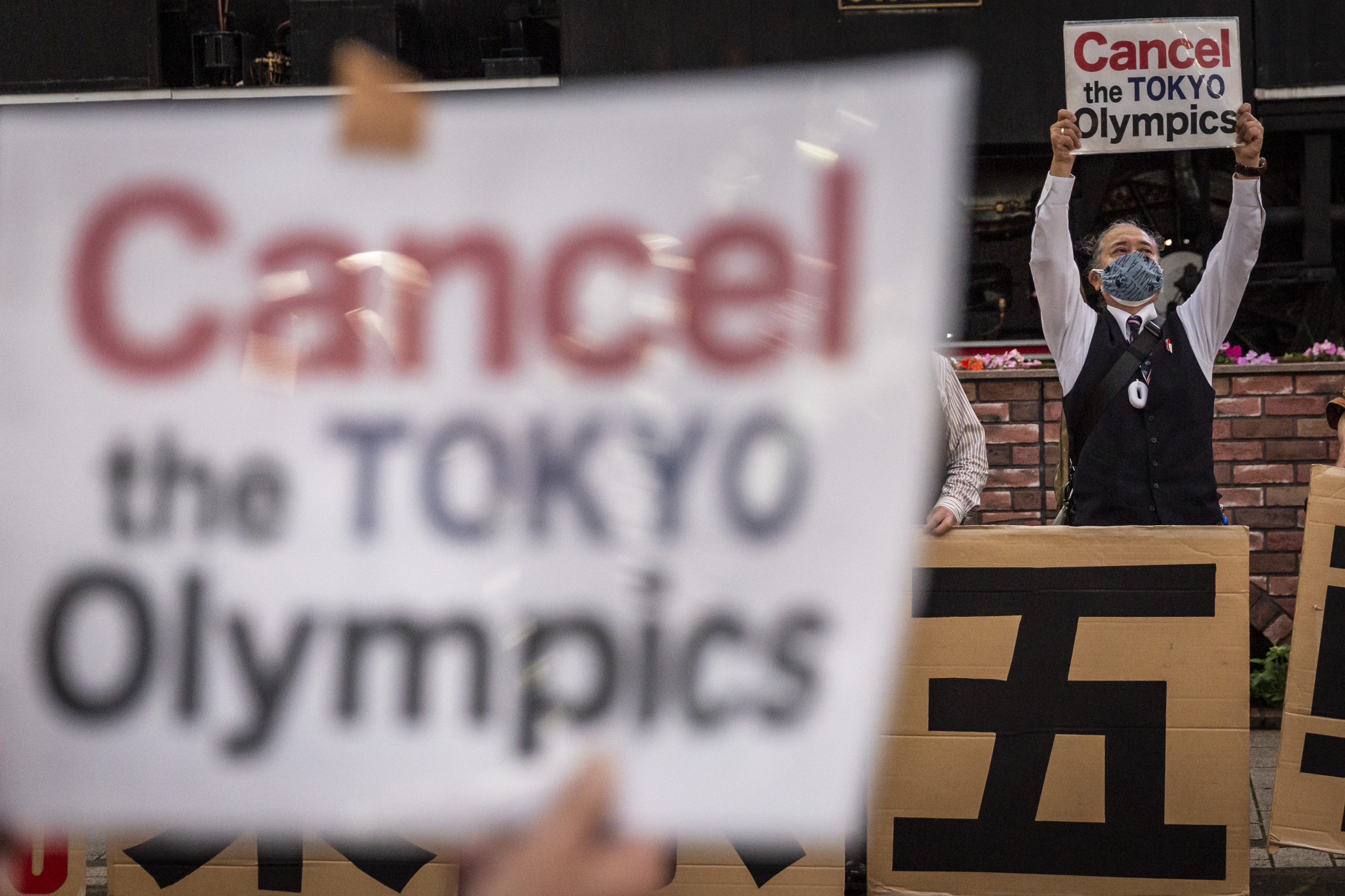 Protesters Rally Against The Tokyo Olympic Games