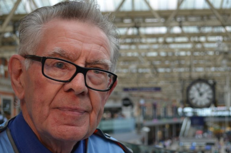 Don Buckley, longest serving railway worker at Waterloo station