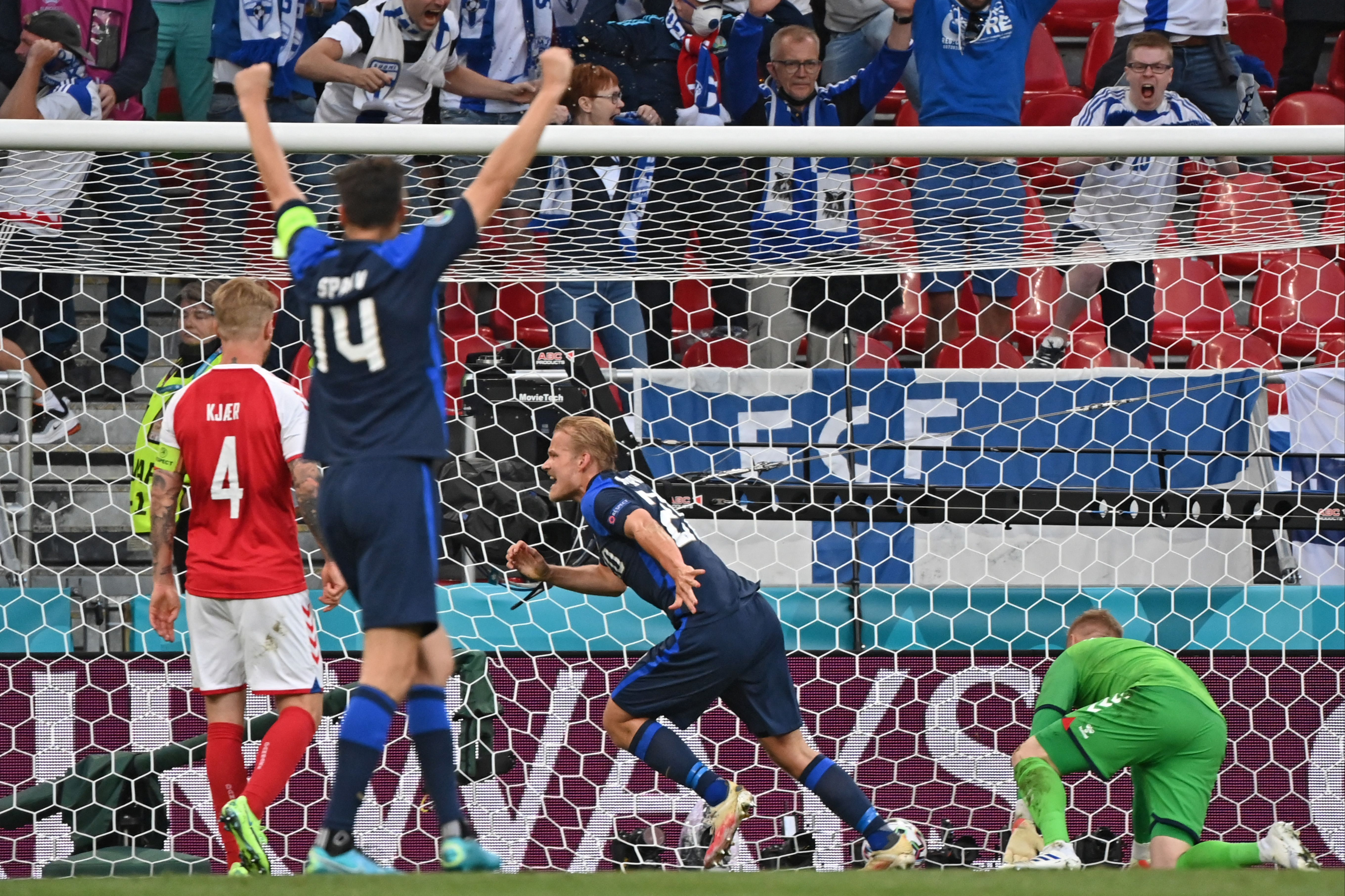 Denmark 0-1 Finland: Joel Pohjanpalo header earns historic first Euros win after Christian Eriksen collapse