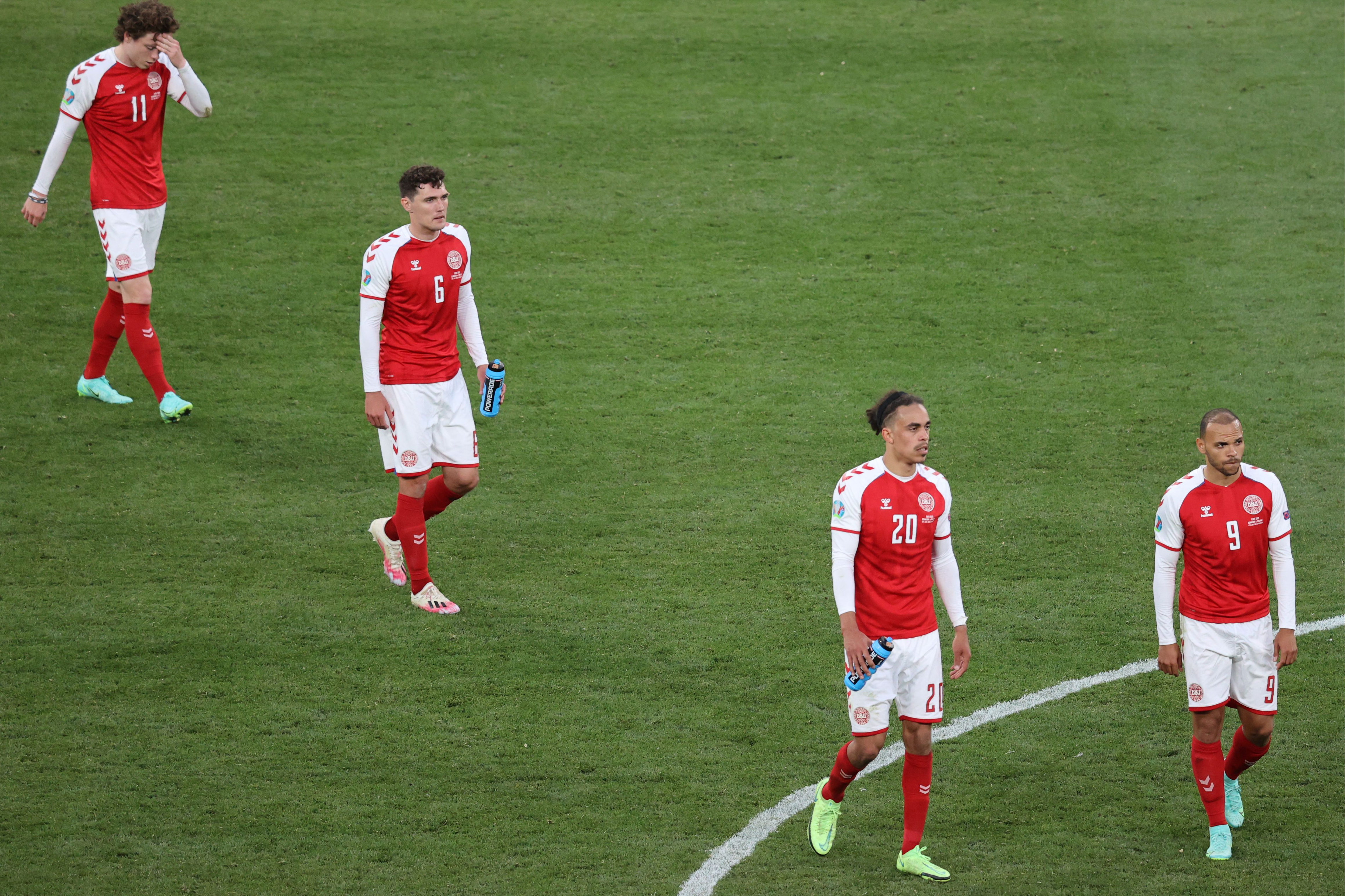 Denmark players ‘emotionally finished’ after Christian Eriksen collapse, says Kasper Hjulmand