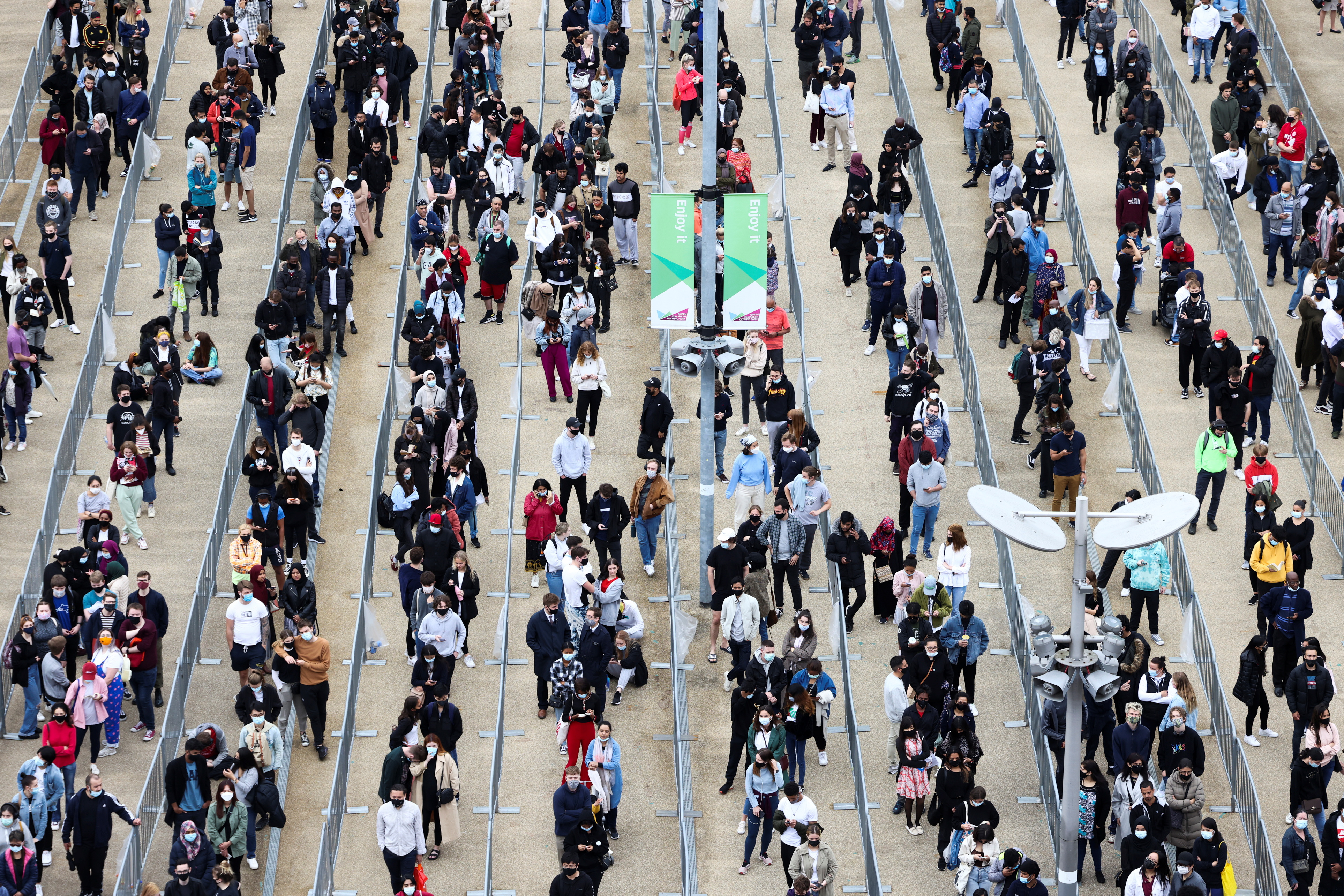 Mass vaccination centre for those aged 18 and over at the London Stadium