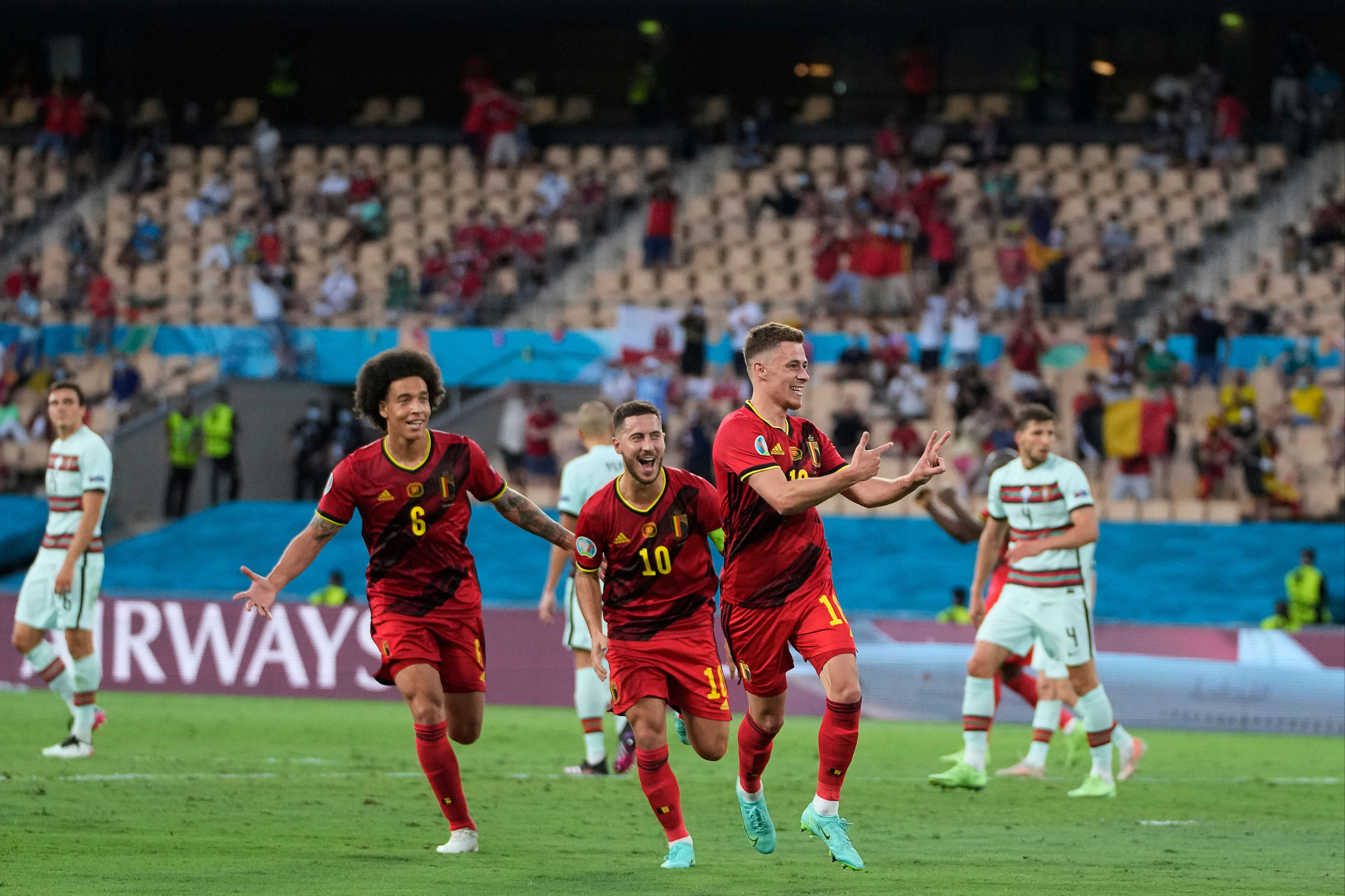 Belgium 1-0 Portugal: Thorgan Hazard screamer settles heavyweight clash as defending champions knocked out