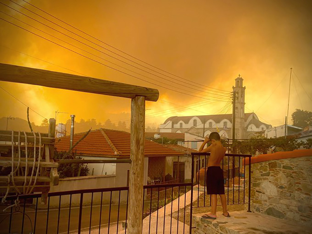 Forest fire in Cyprus