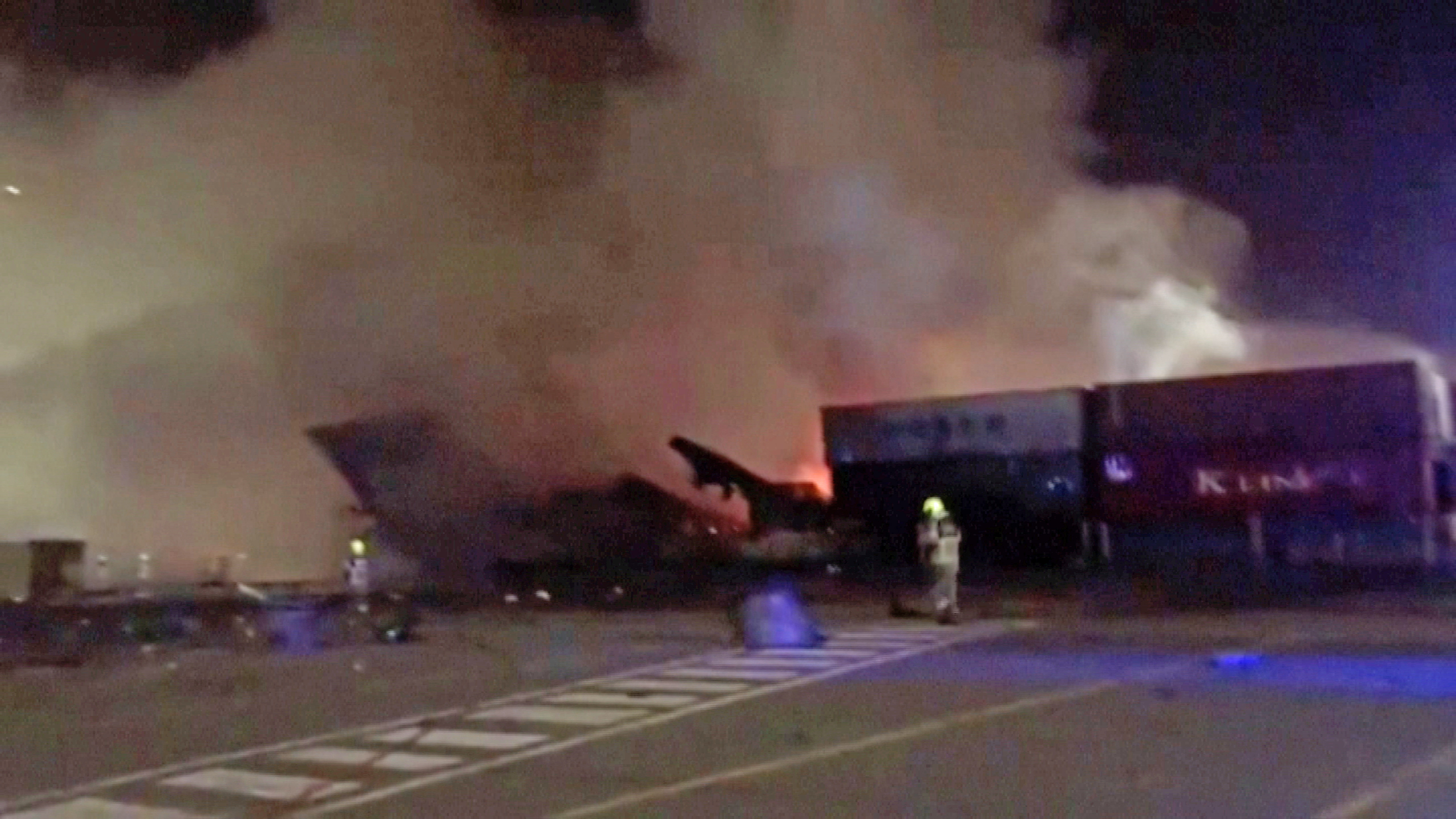 Fire breaks out on container ship anchored in Dubai's Jebel Ali port