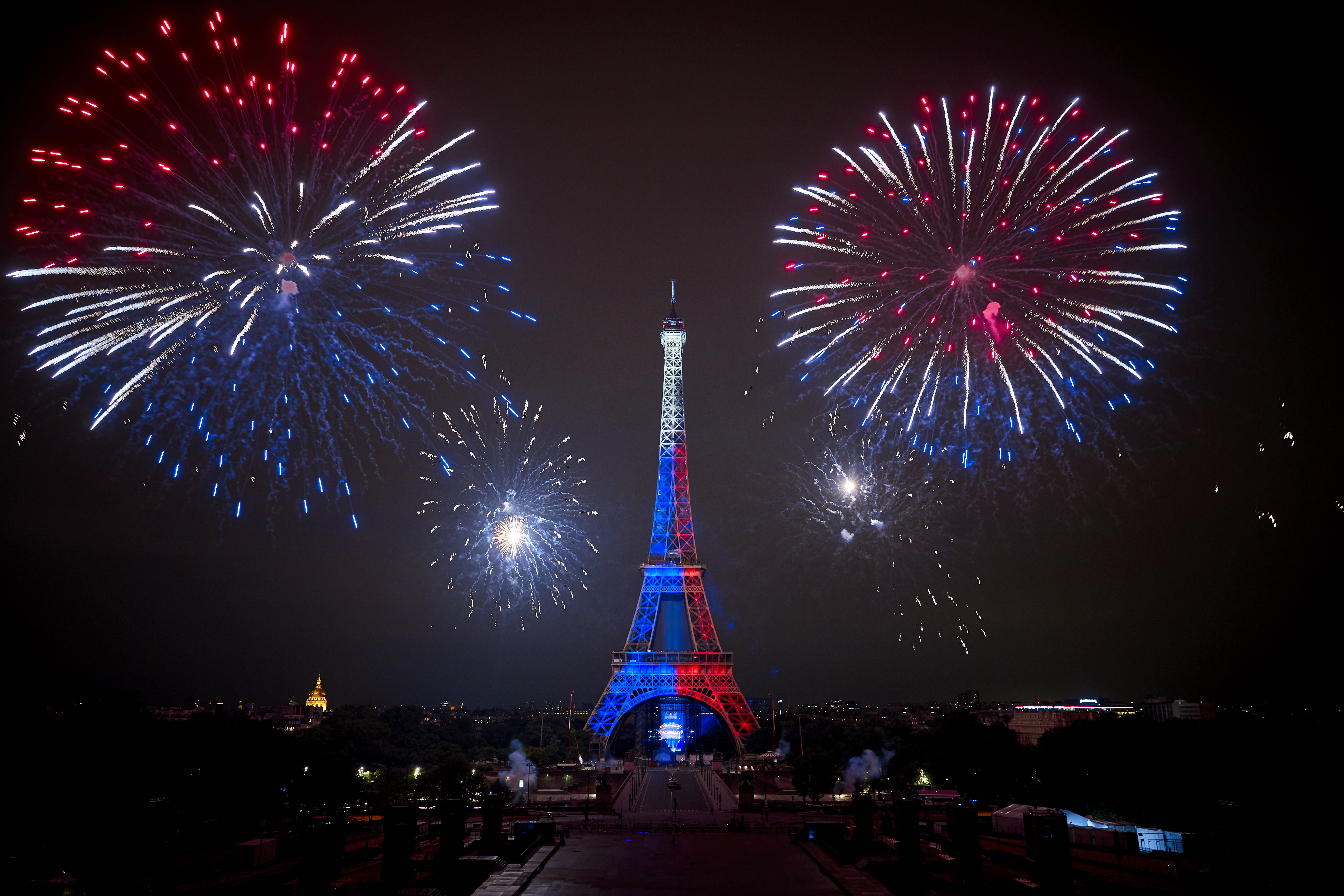 Bastille Day Fireworks At The Eiffel Tower In Paris