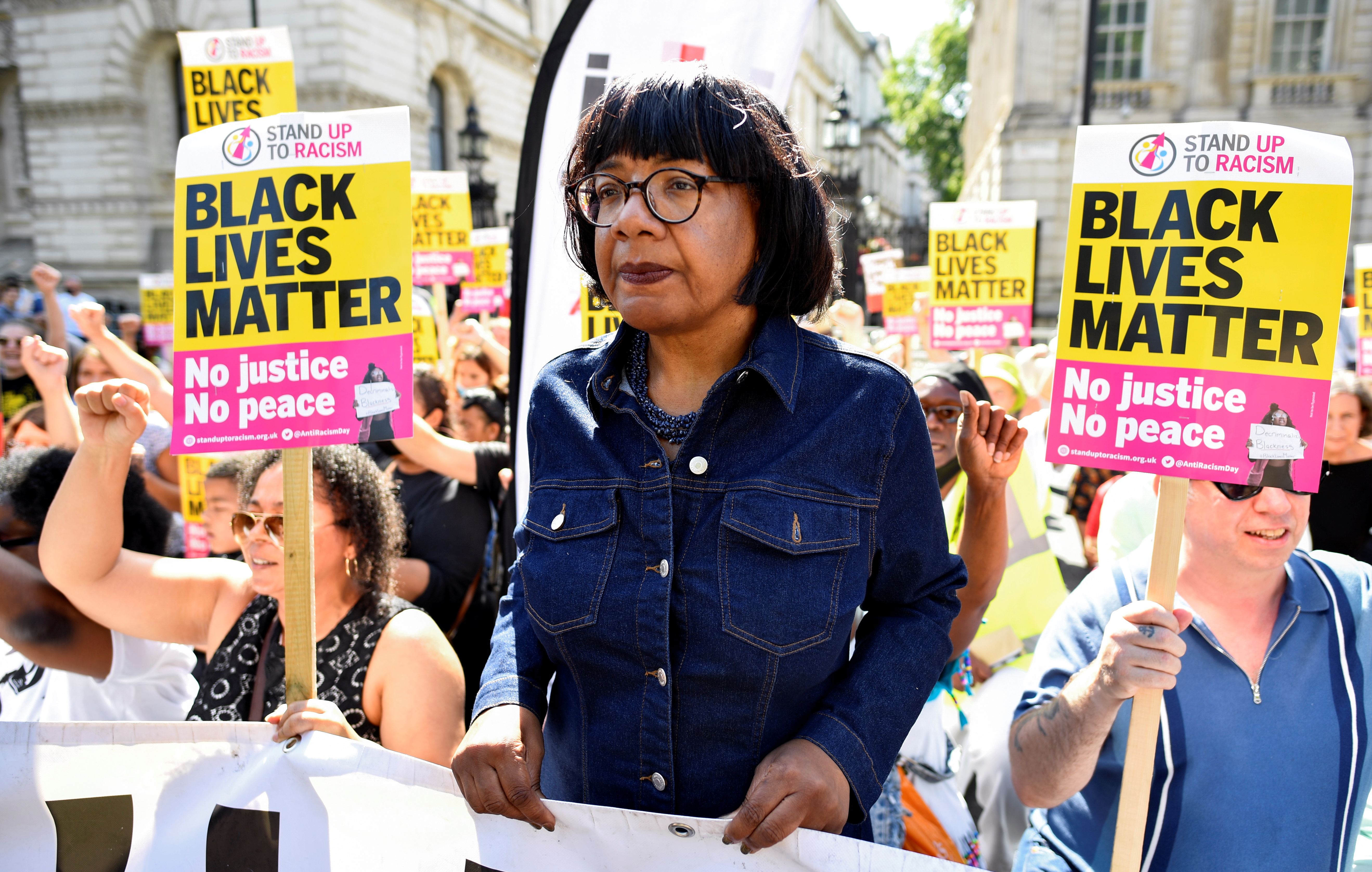 Protest against racism outside Downing Street