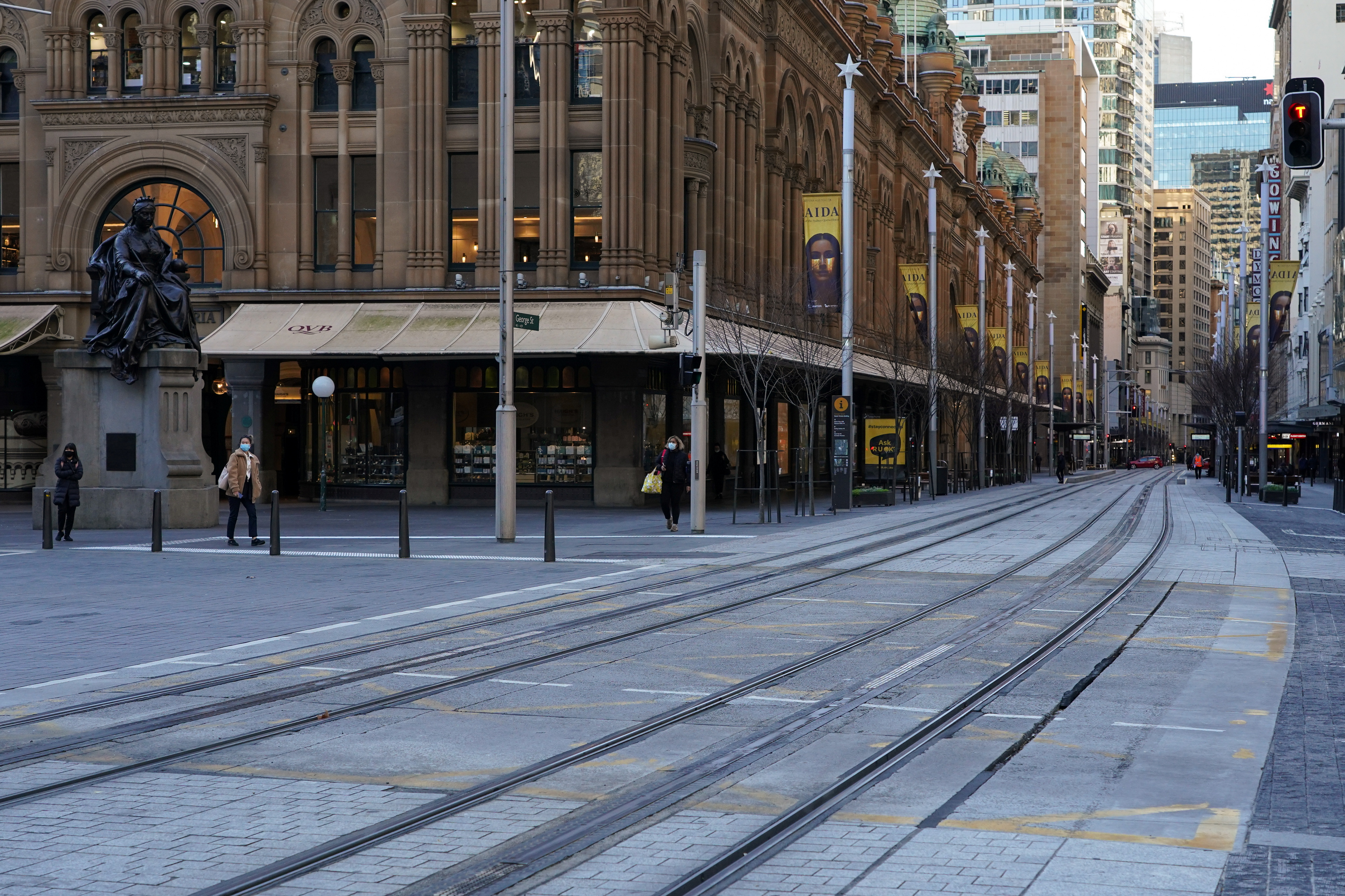 A COVID-19 lockdown remains in place as the outbreak of new cases affects Sydney