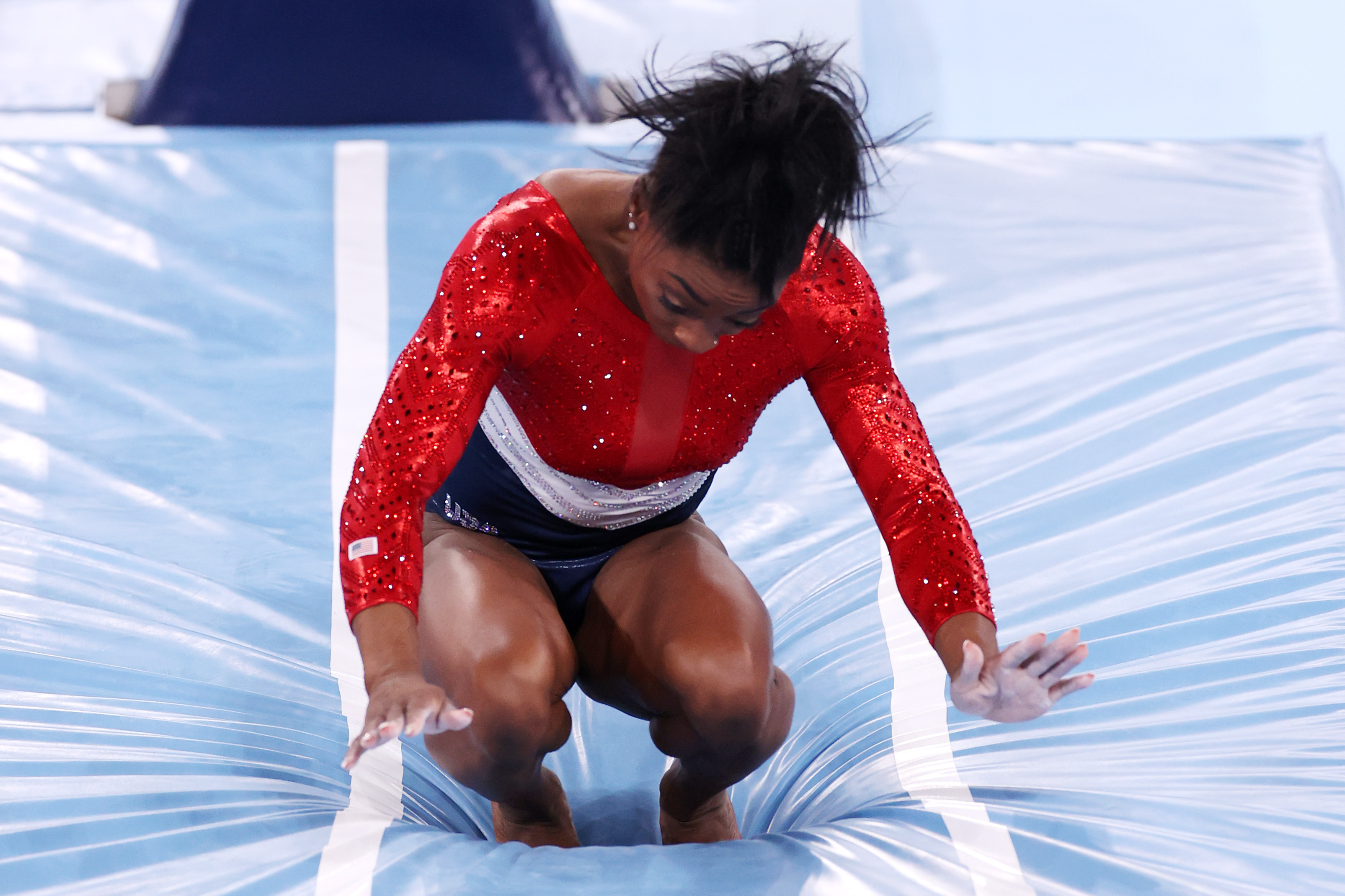 Tokyo Olympics: US superstar Simone Biles pulls out of the gymnastics team final with ‘medical issue’