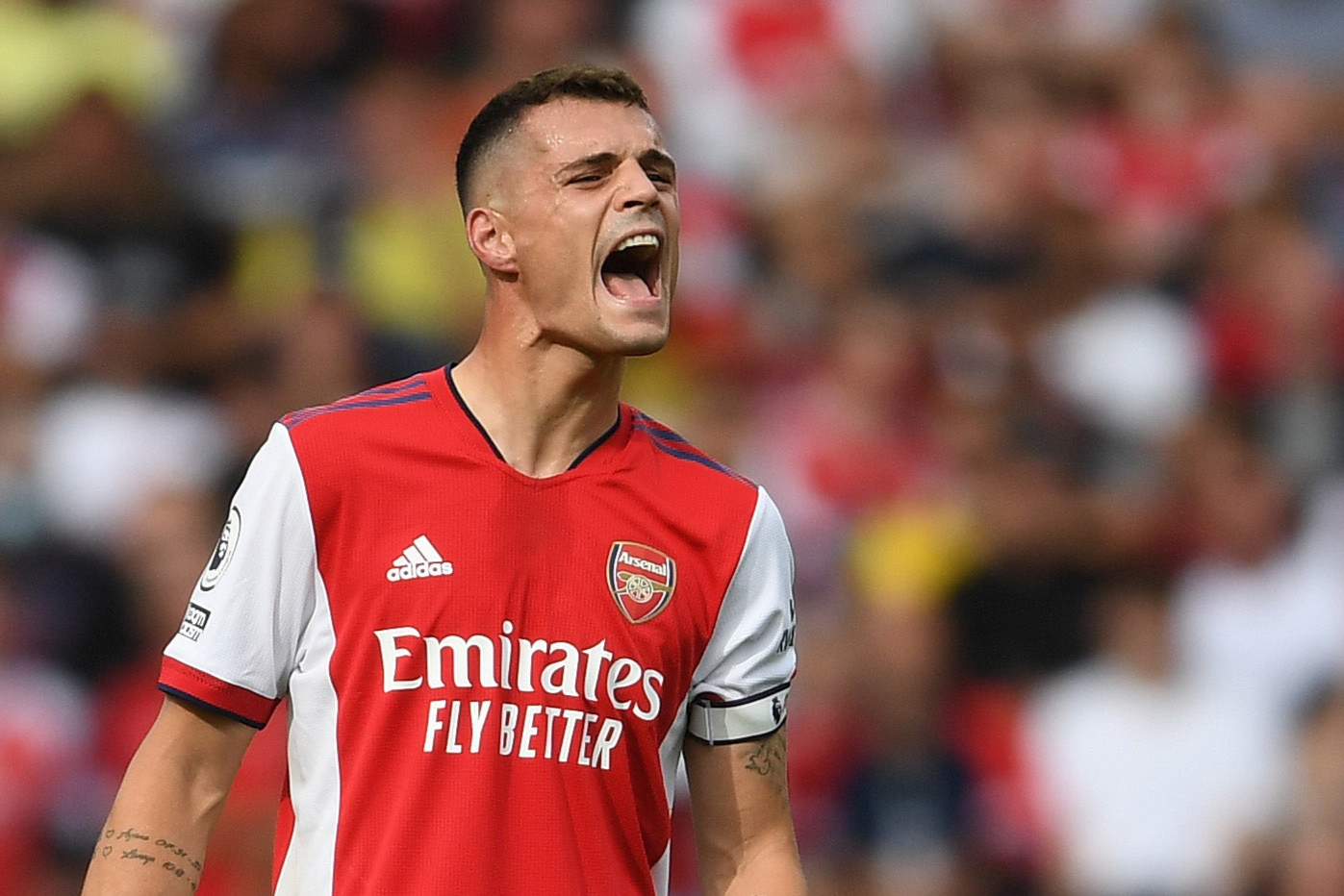 Granit Xhaka back in training with Arsenal after recovering from Covid-19