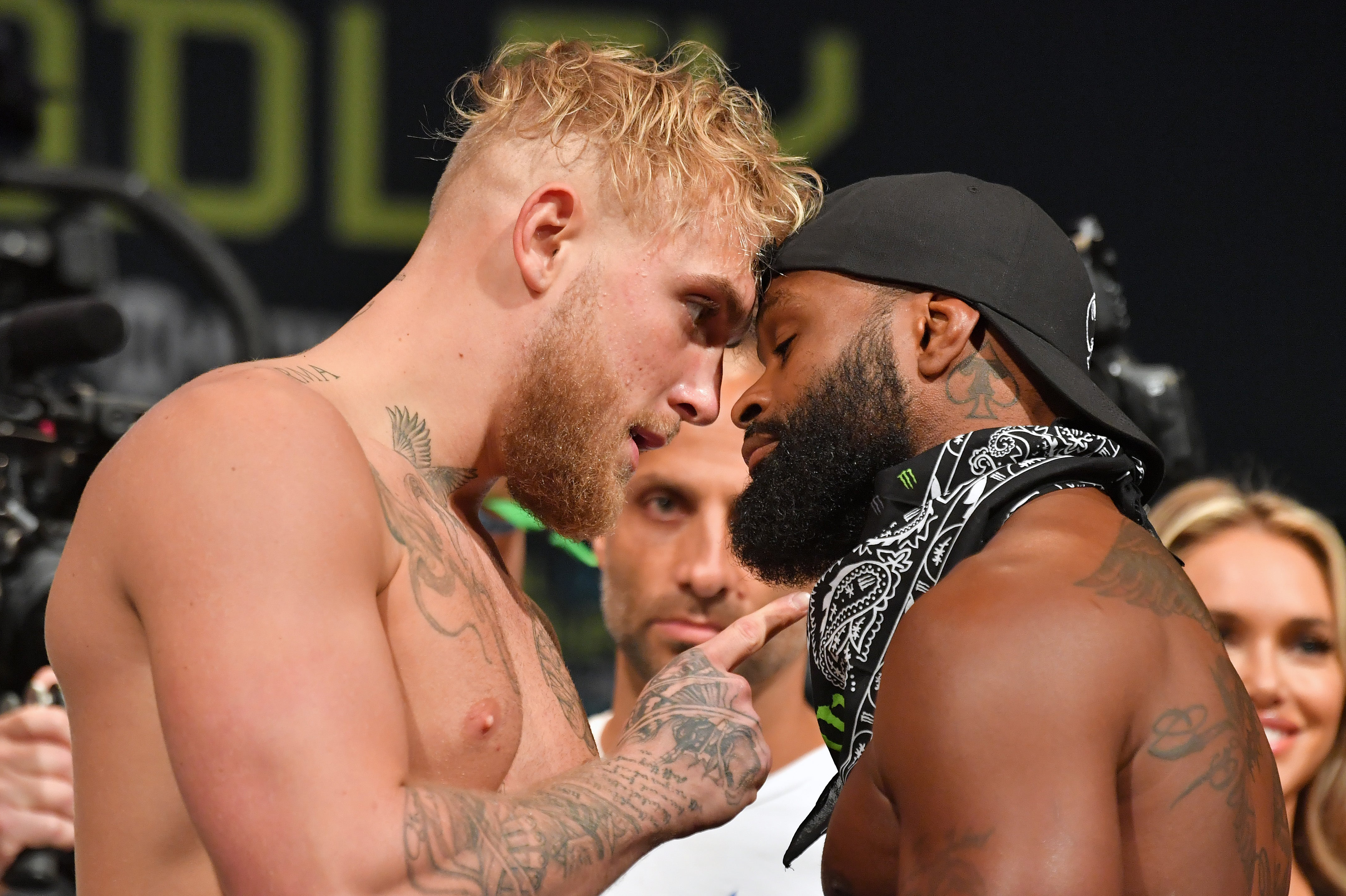 Jake Paul v Tyron Woodley - Weigh In