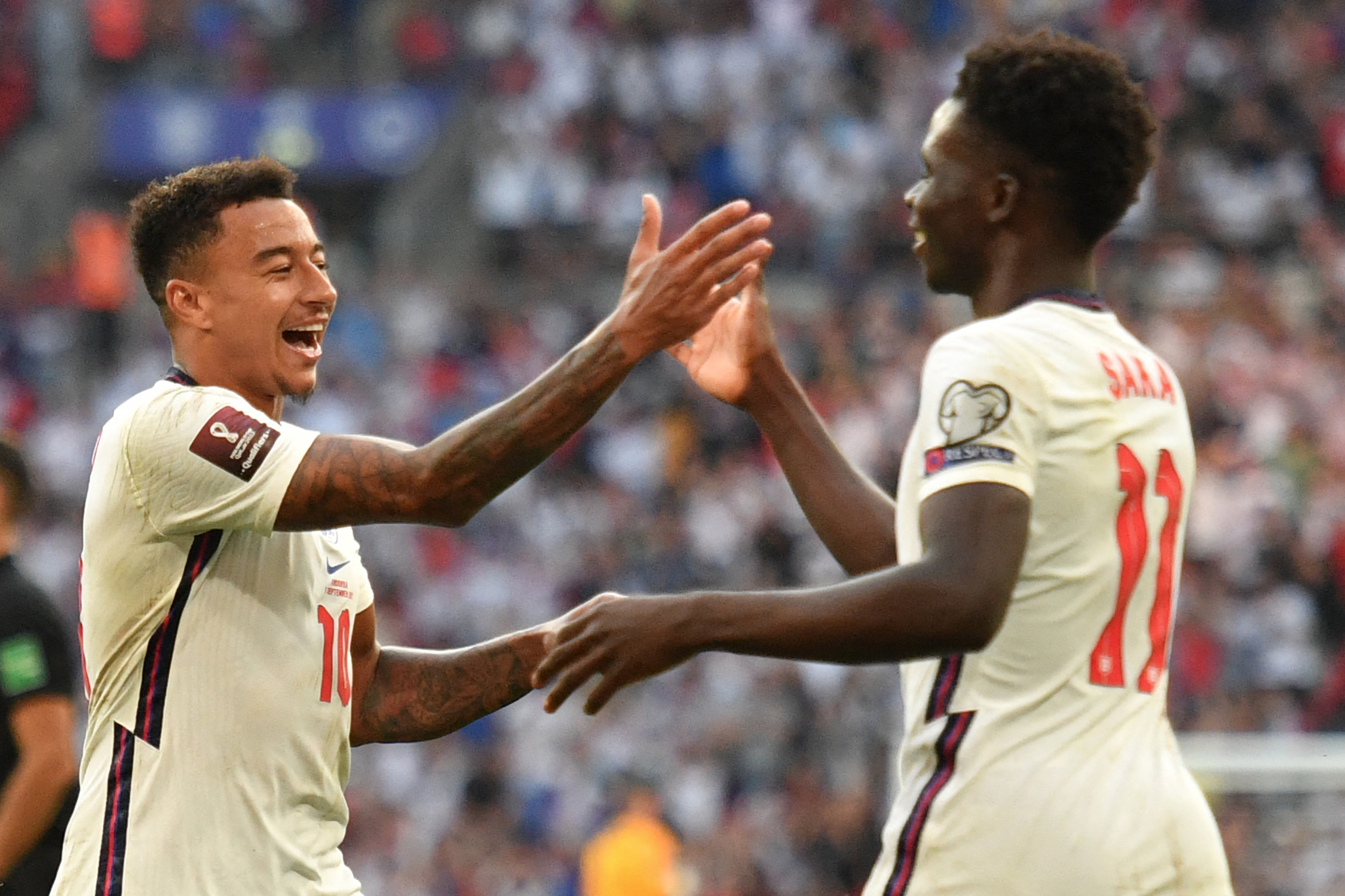 Bukayo Saka’s cathartic goal caps celebratory Wembley return for England as Jesse Lingard makes big impression
