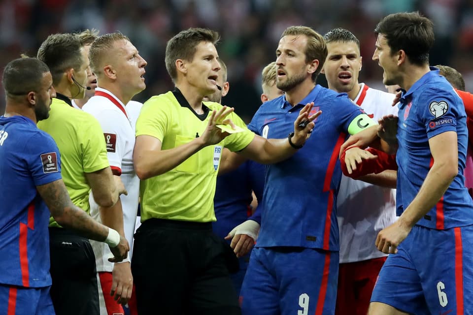 England report first-half incident in Poland qualifier that sparked angry melee