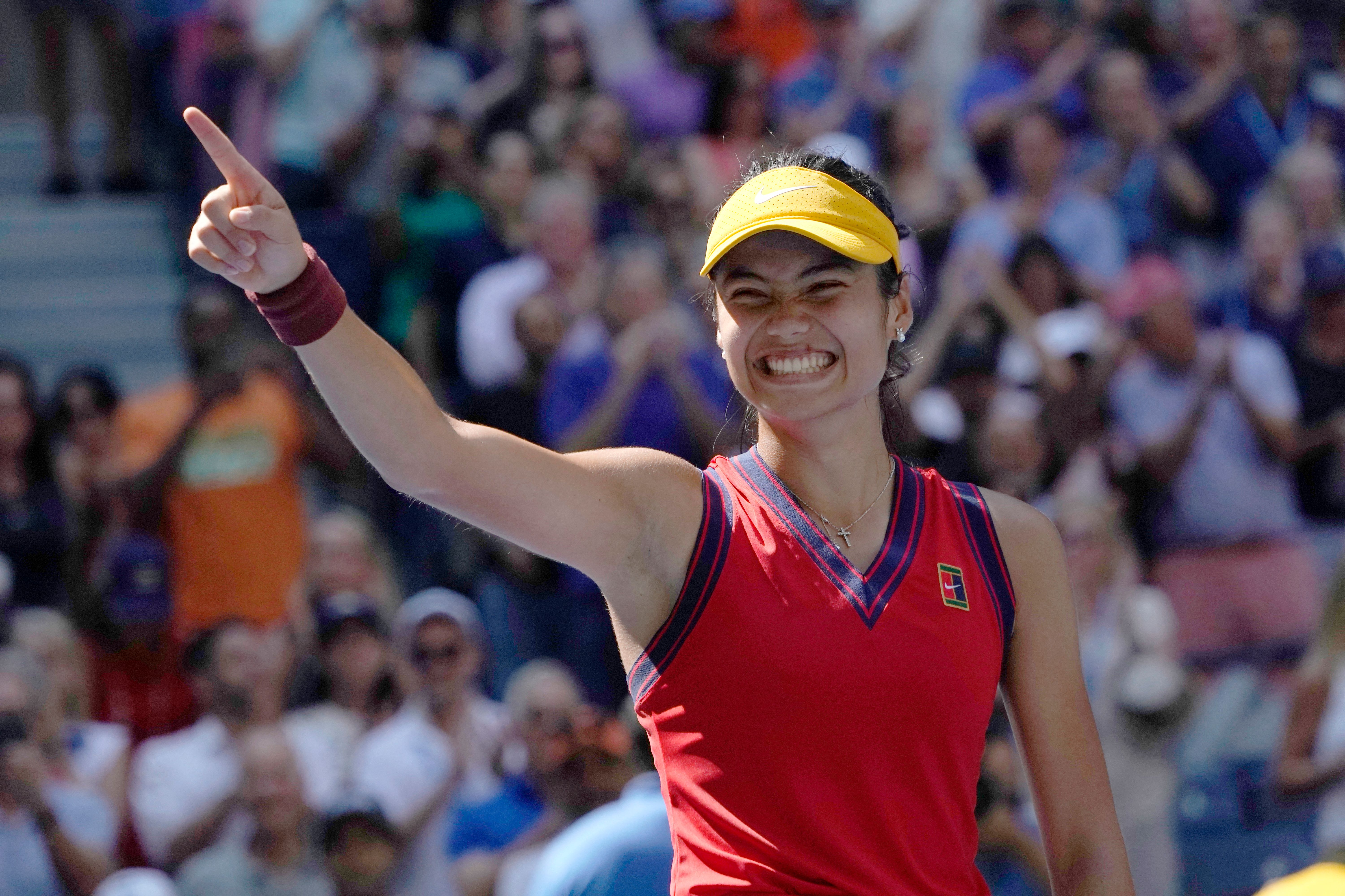 Emma Raducanu ‘not chasing records’ after becoming first qualifier in history to reach US Open semi-finals