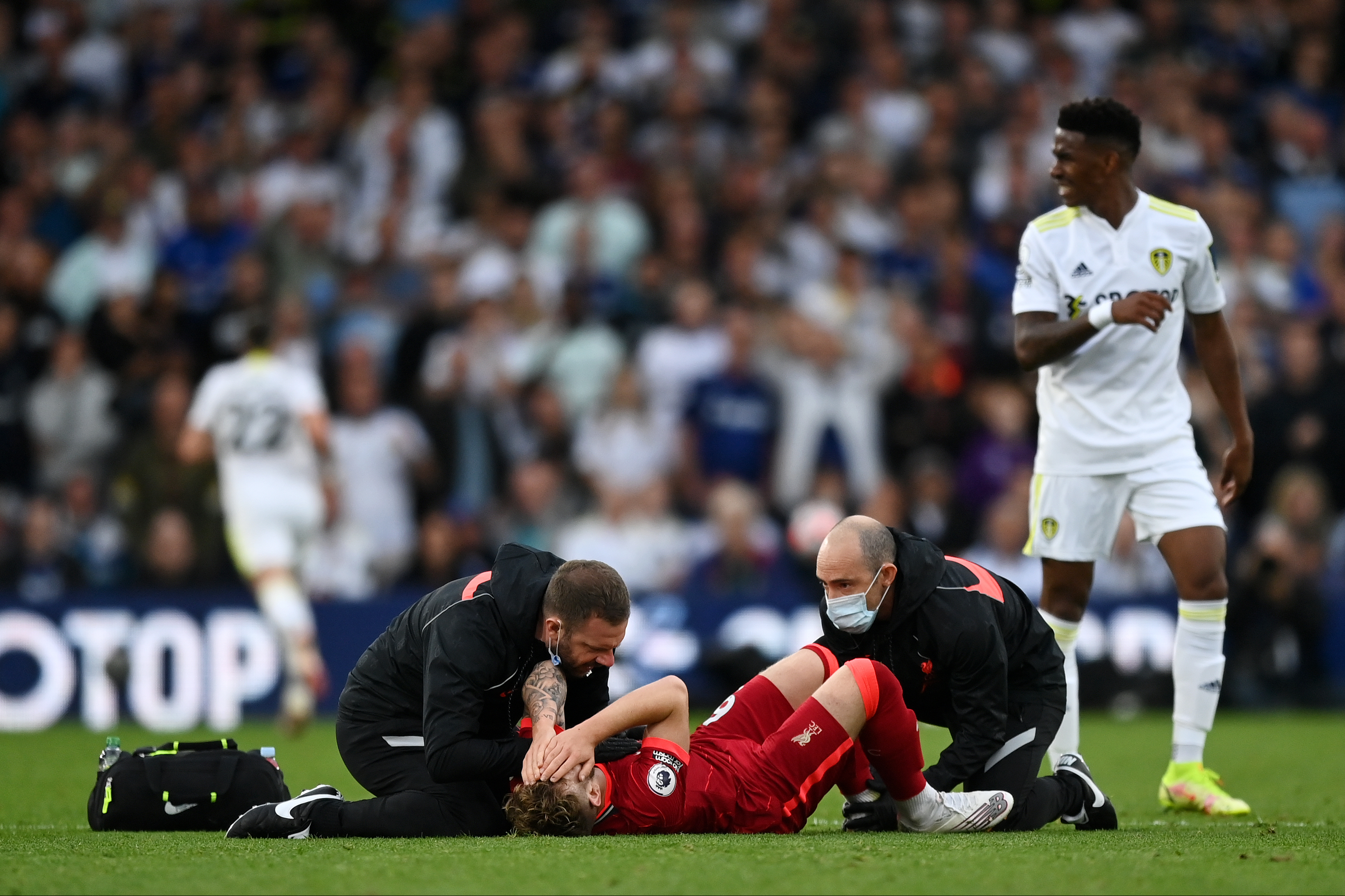 Leeds 0-3 Liverpool: Salah, Mane and Fabinho strike but Reds win overshadowed by Harvey Elliott injury 