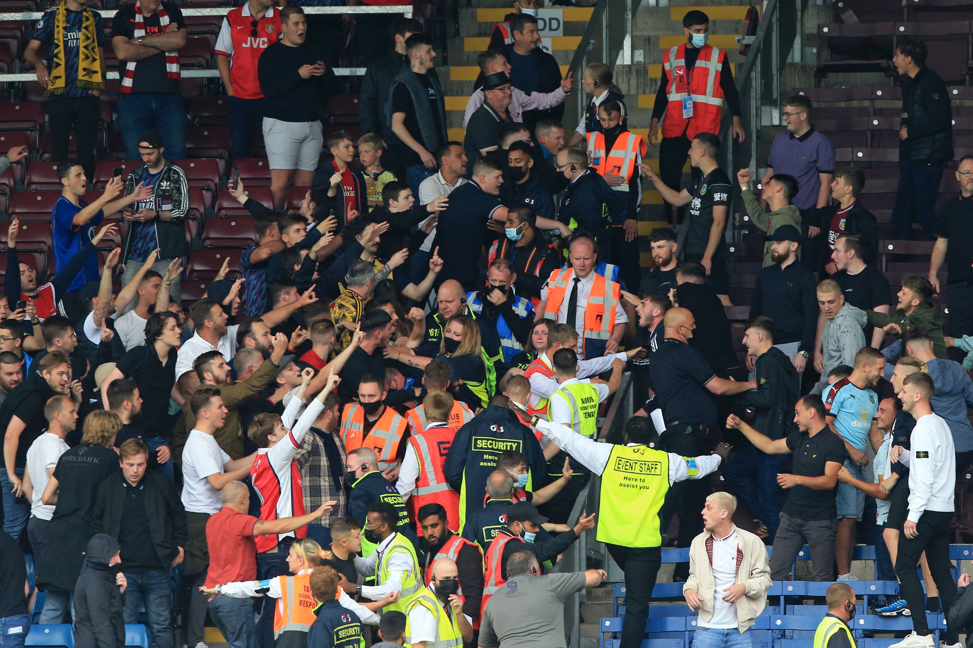 Burnley vs Arsenal: FA to investigate Turf Moor crowd trouble at end of Premier League game
