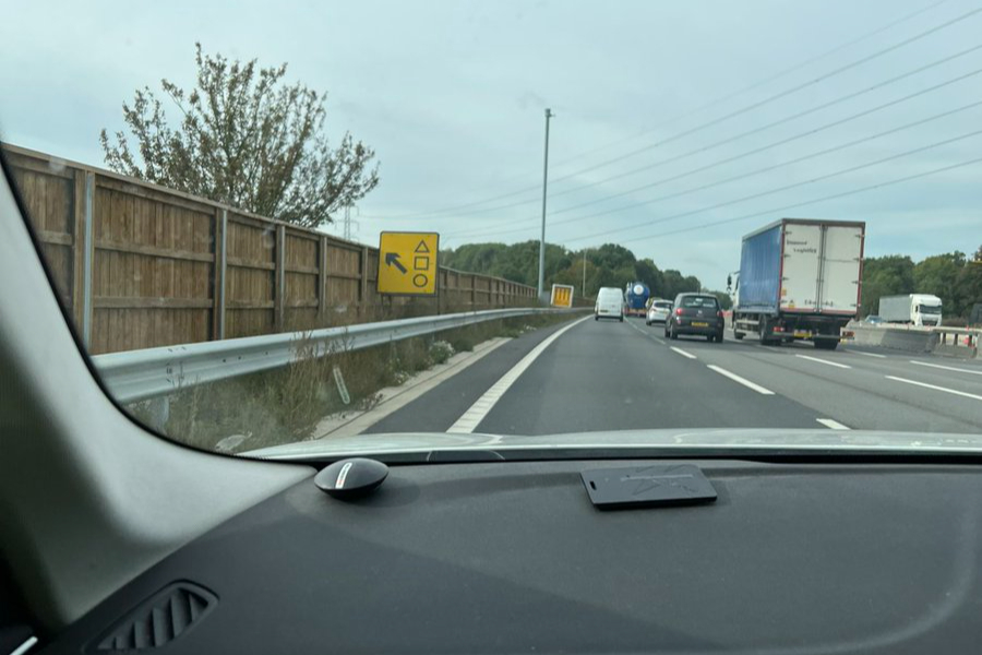 Squid Game symbols appear on M4 road sign