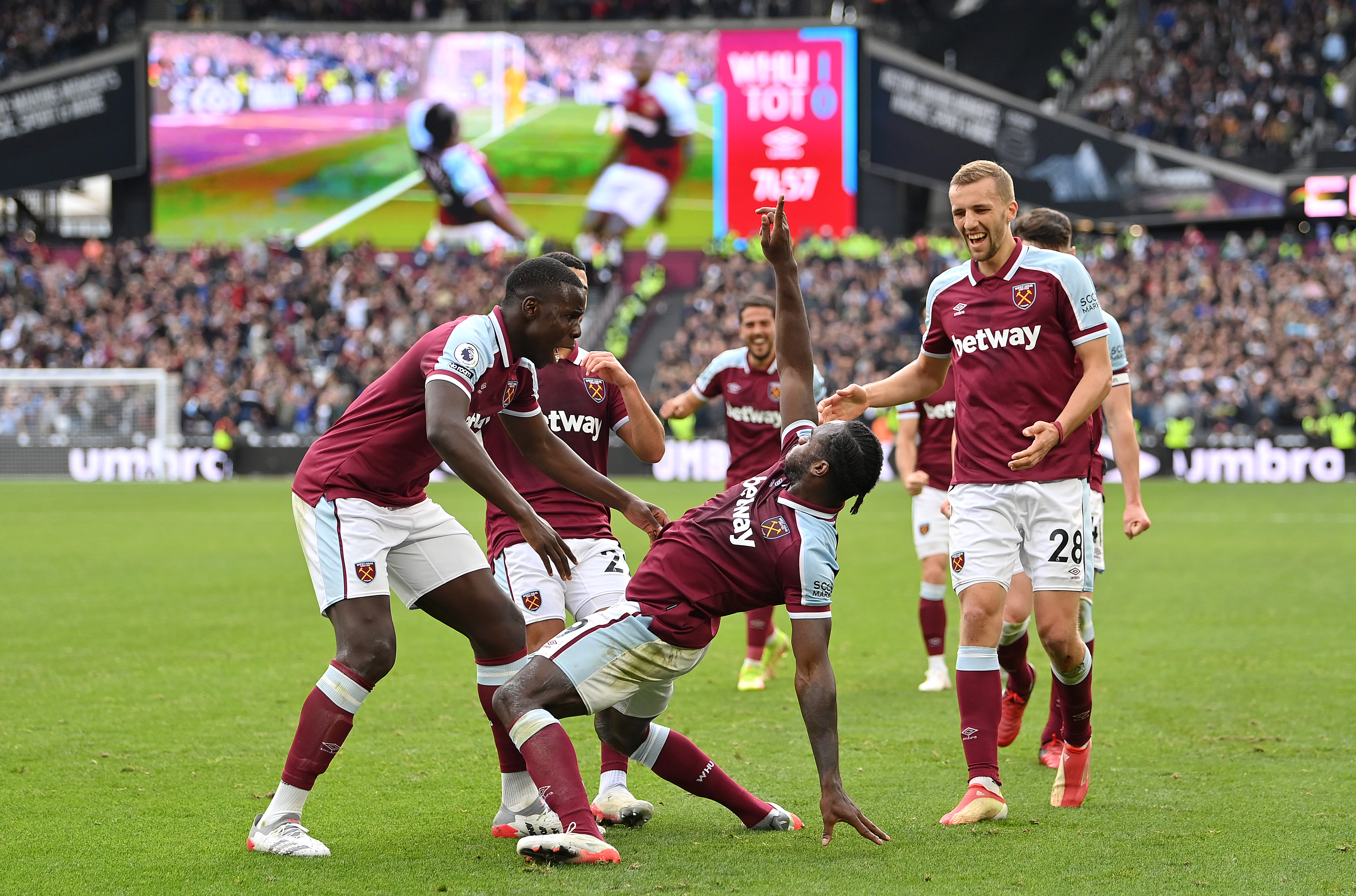 West Ham 1-0 Tottenham: Antonio fires the only goal as Hammers claim vital win in race for Europe
