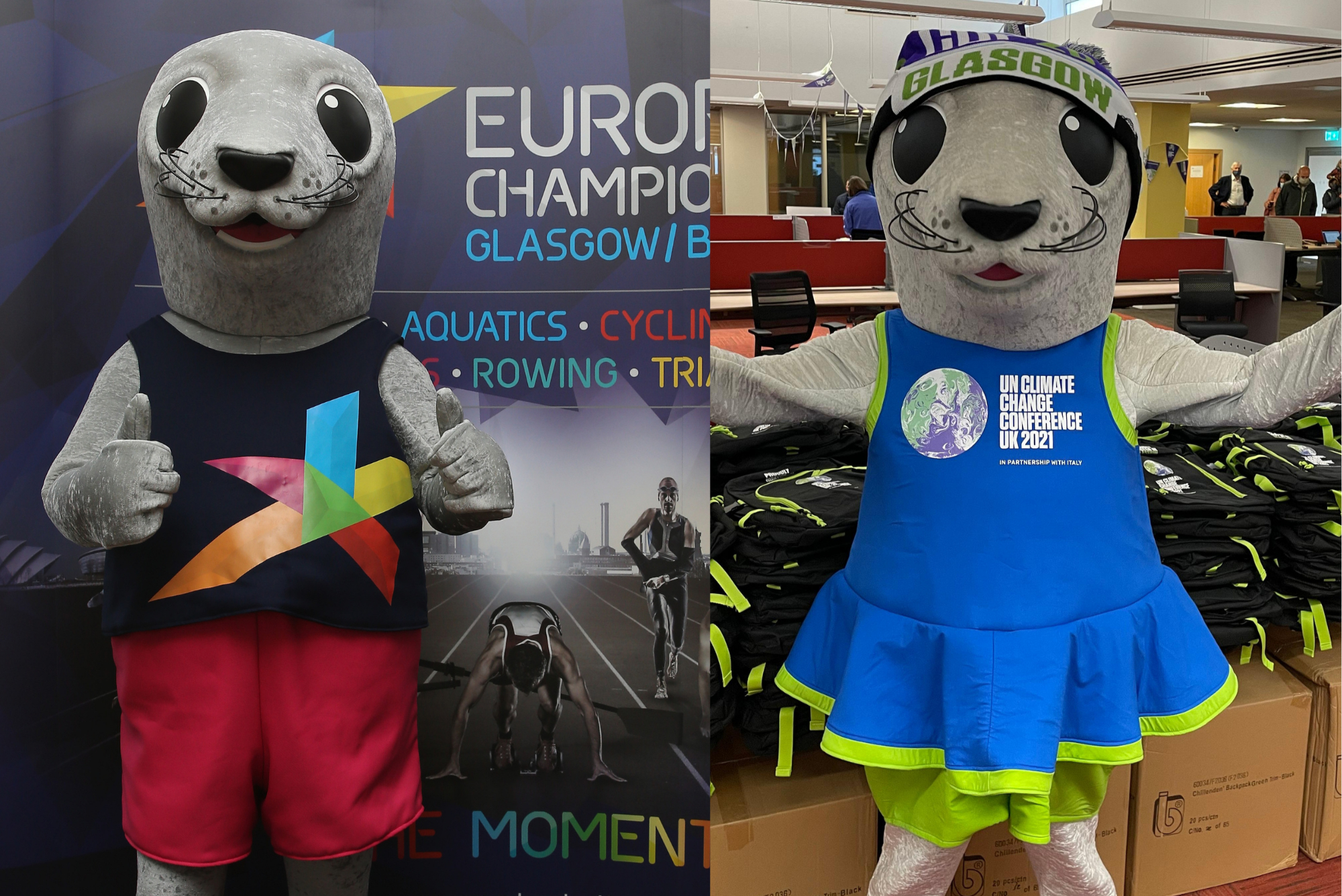 Cop26 mascot Bonnie the seal