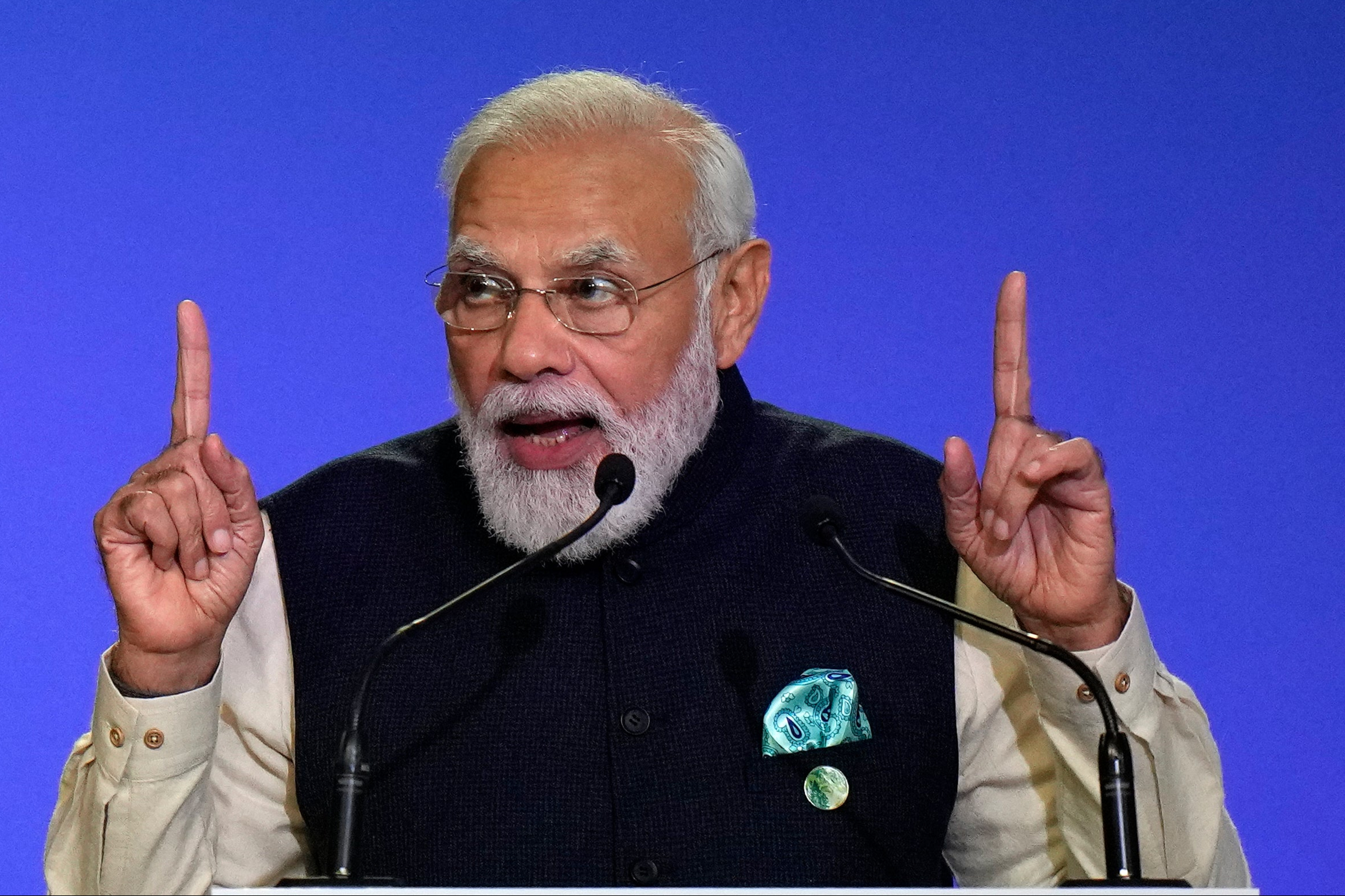 India sets out 2070 net-zero emissions target at COP26 conference