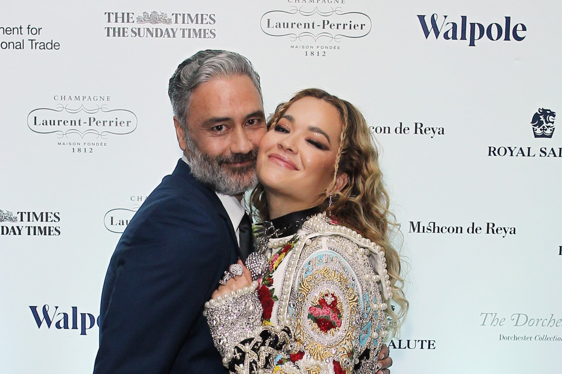Taika Waititi (L) and Rita Ora attend the Walpole British Luxury Awards  