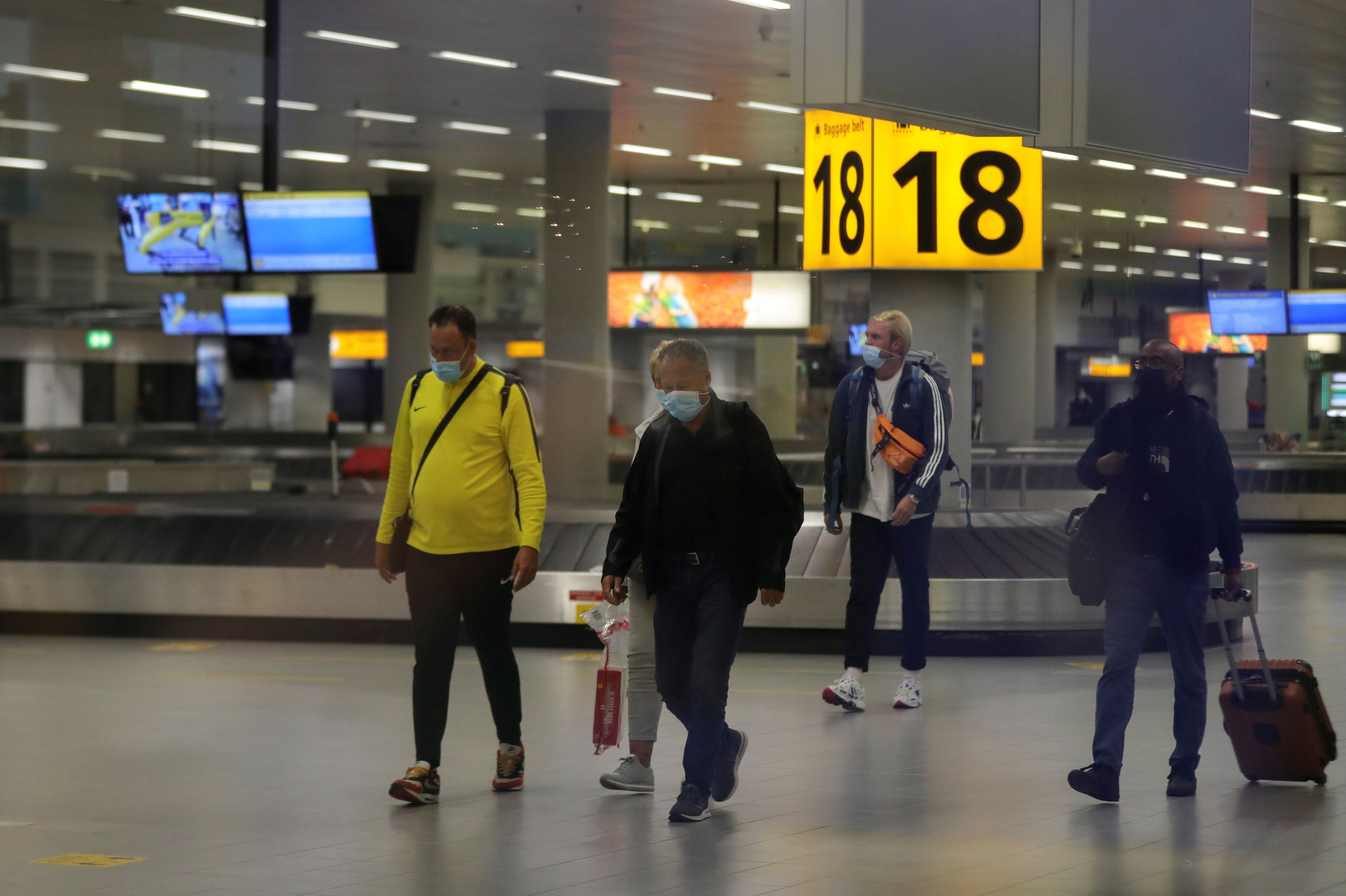 Dutch health authorities find 61 passengers who arrived from South Africa as COVID-19 positive, in Amsterdam