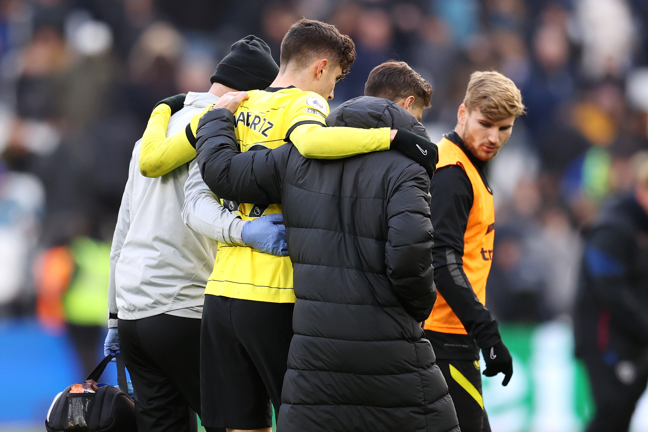 Kai Havertz injury: Chelsea forward limps out of West Ham derby after Kurt Zouma challenge
