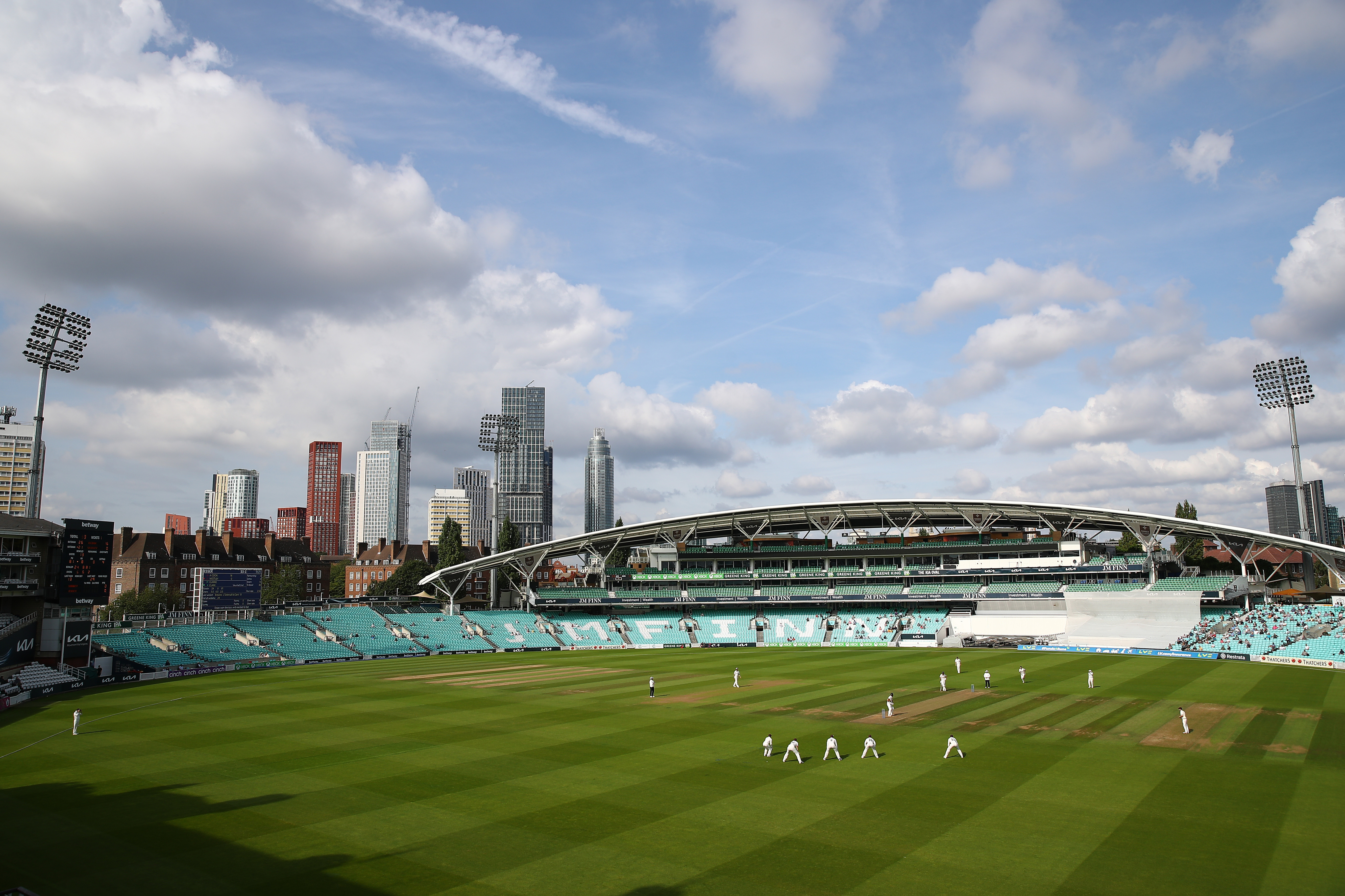 eneral view of the Kia Oval during the LV= Insurance County Championship match between Surrey and Essex at The Kia Oval on September 12, 2021