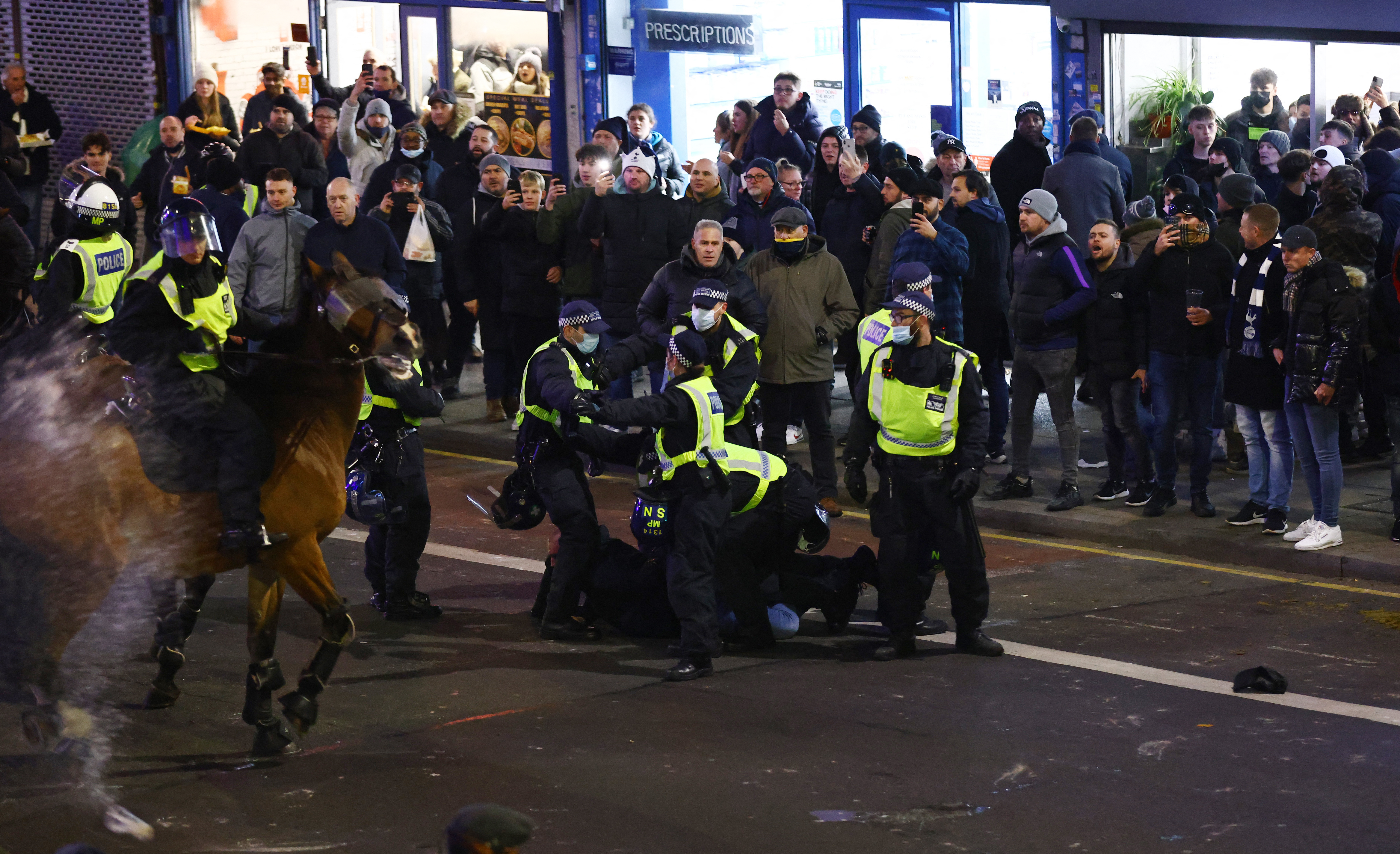 Tottenham vs West Ham: Five arrests made after fans clash in ugly scenes before Carabao Cup quarter-final tie