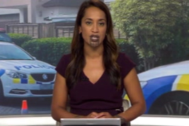 Māori newsreader becomes New Zealand’s first anchor with chin tattoo