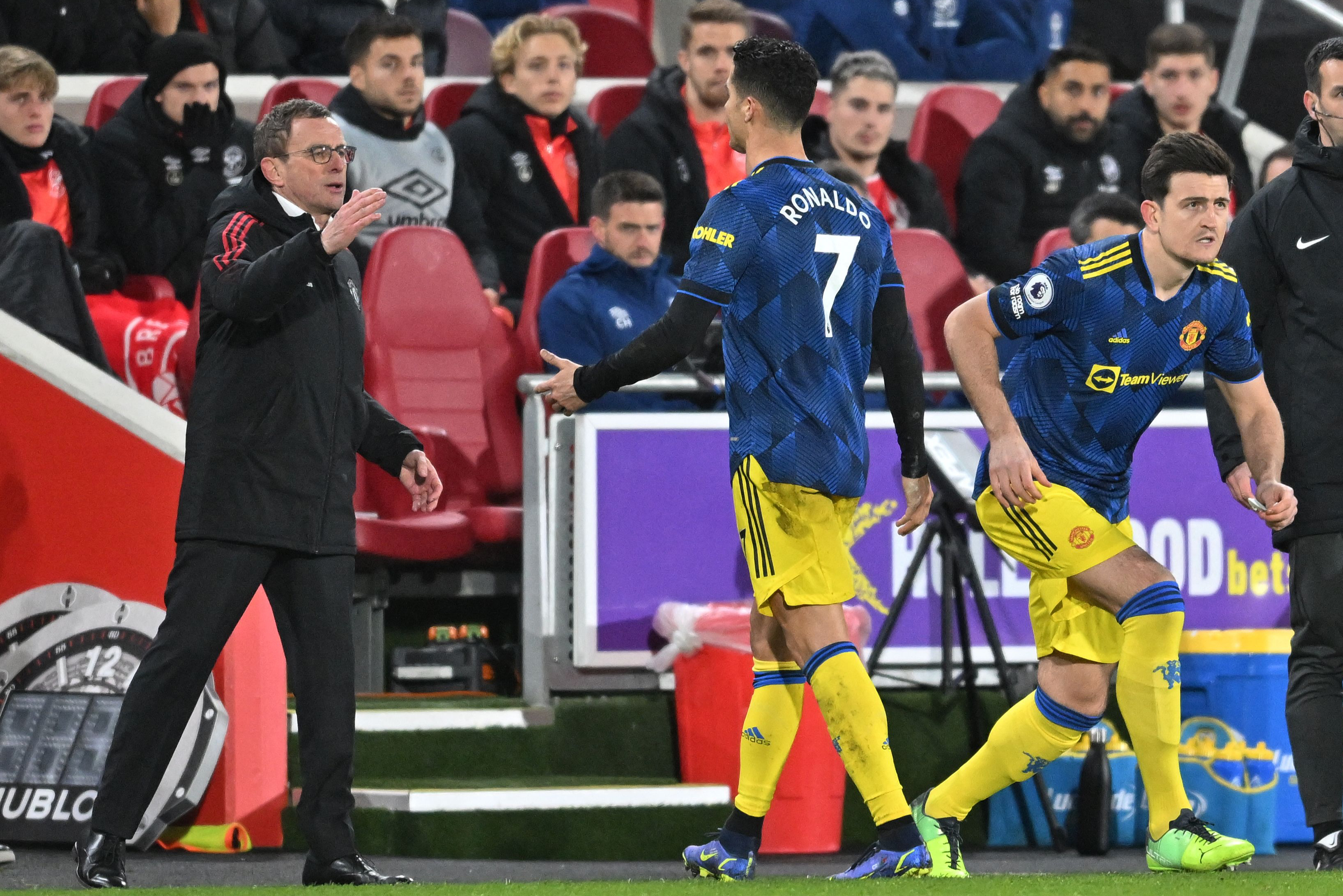Cristiano Ronaldo reaction to Brentford substitution ‘too emotional’, says Ralf Rangnick 