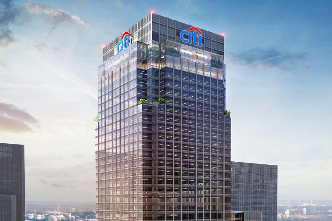 Citi to spend £100 million turning its Canary Wharf HQ green and flexible