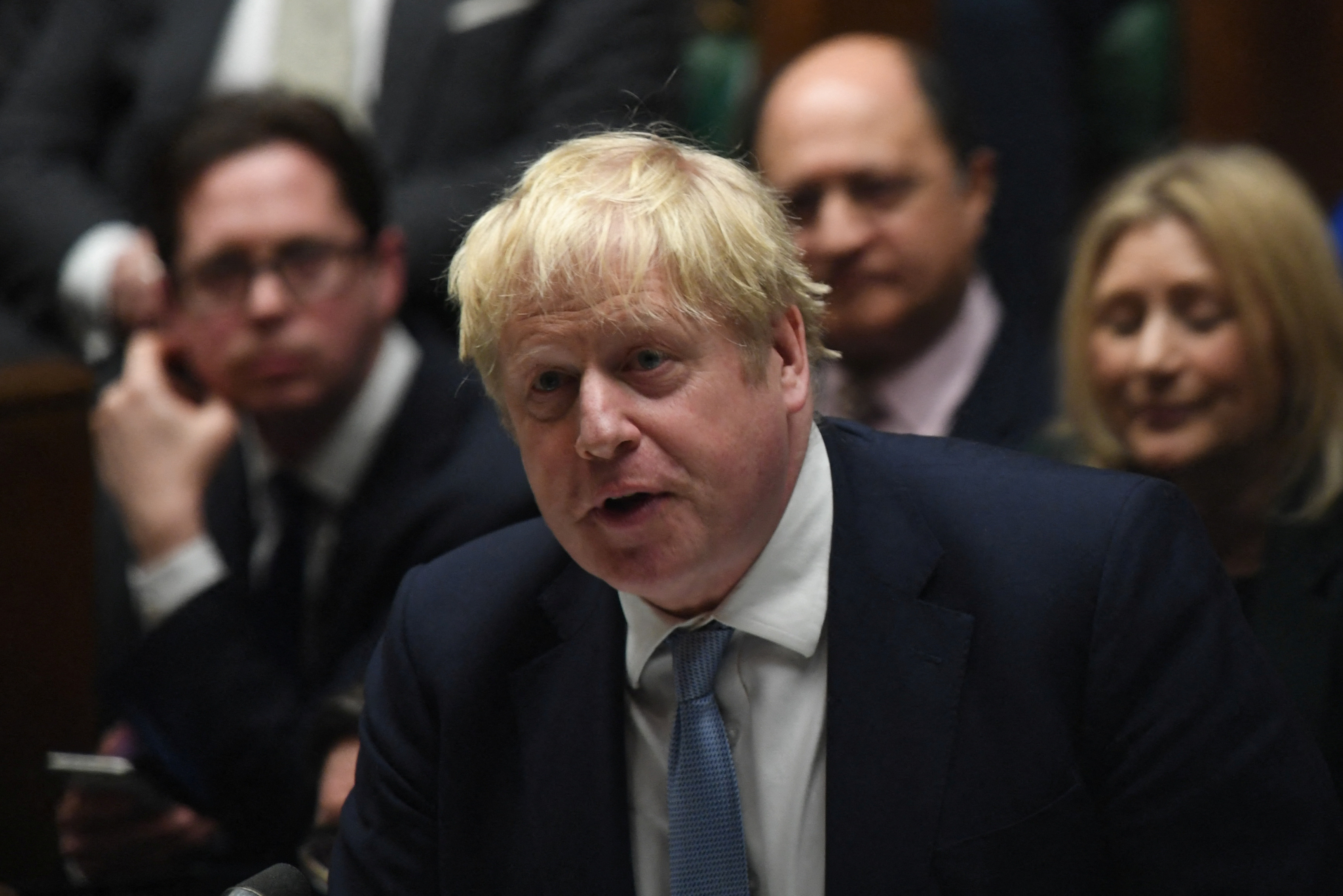Ministerial Statement on Sue Gray's report from British PM Johnson, in London