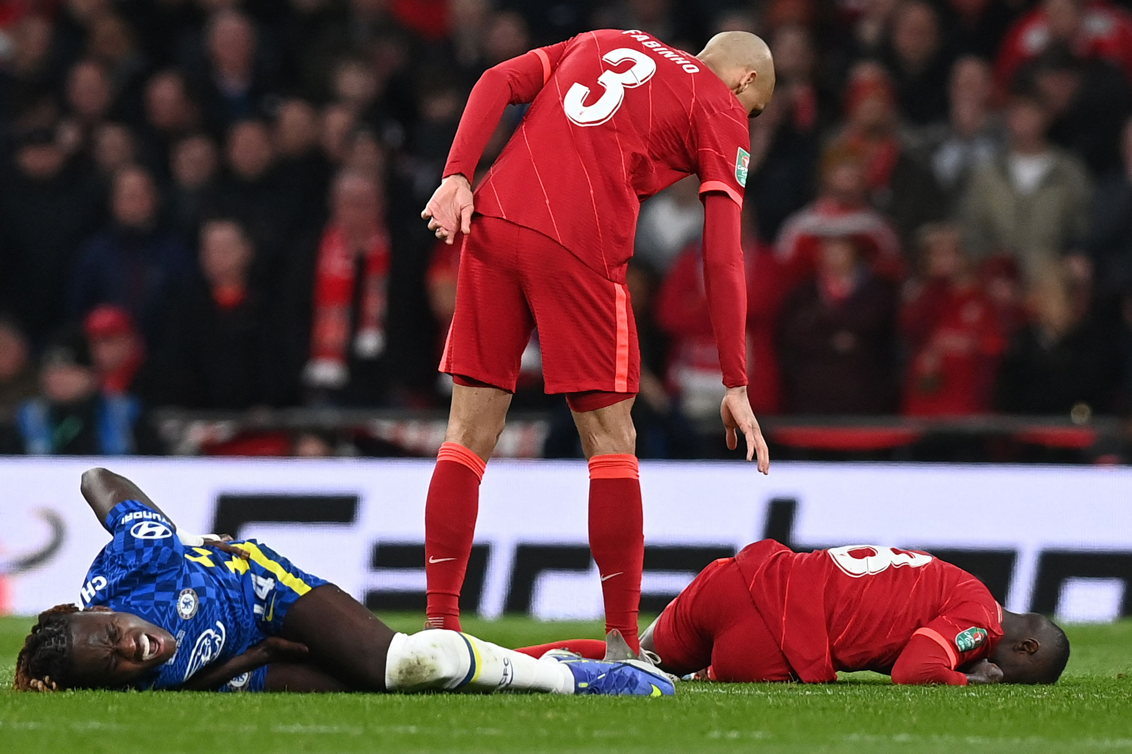 Trevoh Chalobah questions decision not to send Naby Keita off as Liverpool beat Chelsea in Carabao Cup final